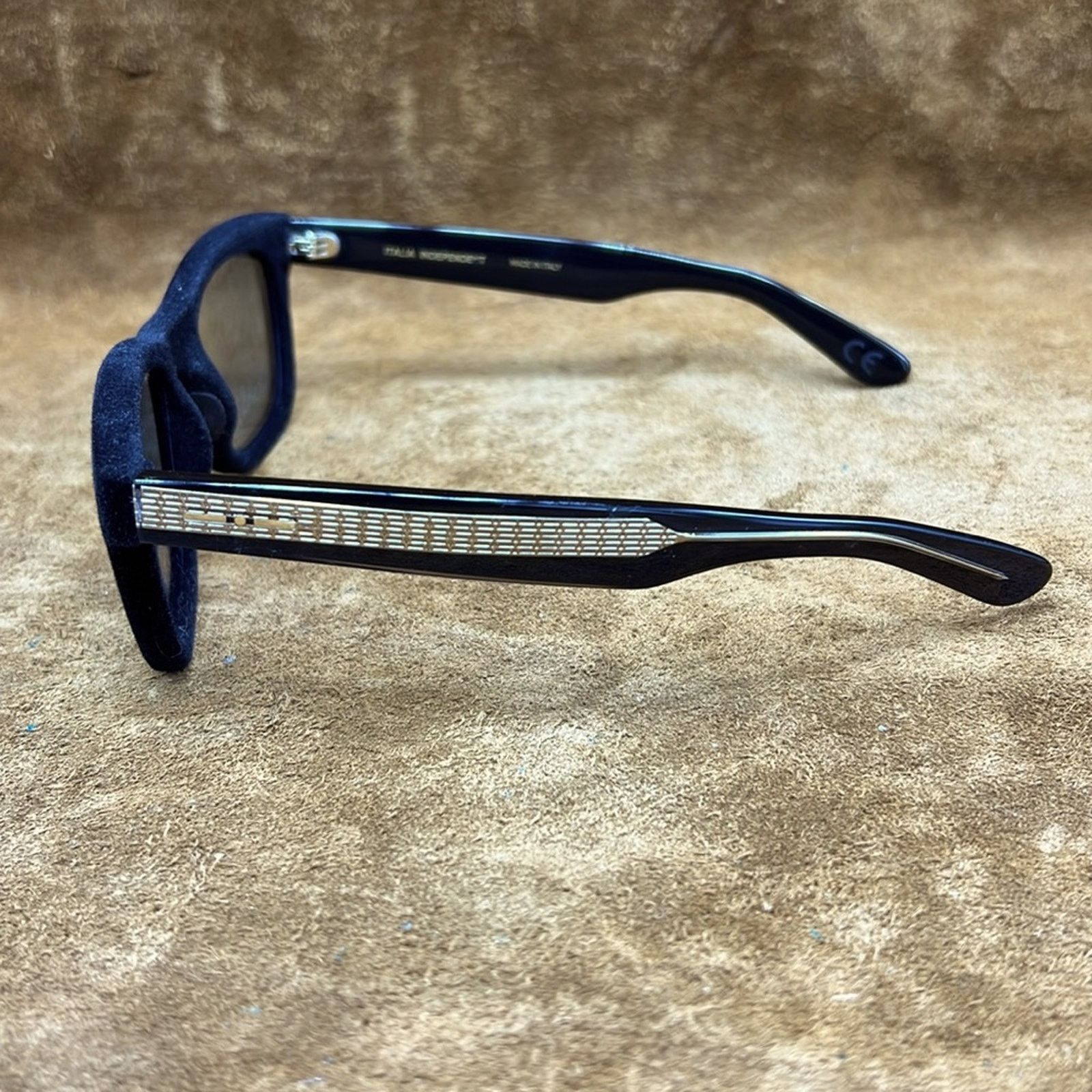 Italia Independent Italia Independent Black Velvet Trimmed Sunglasses Size ONE SIZE - 6 Thumbnail