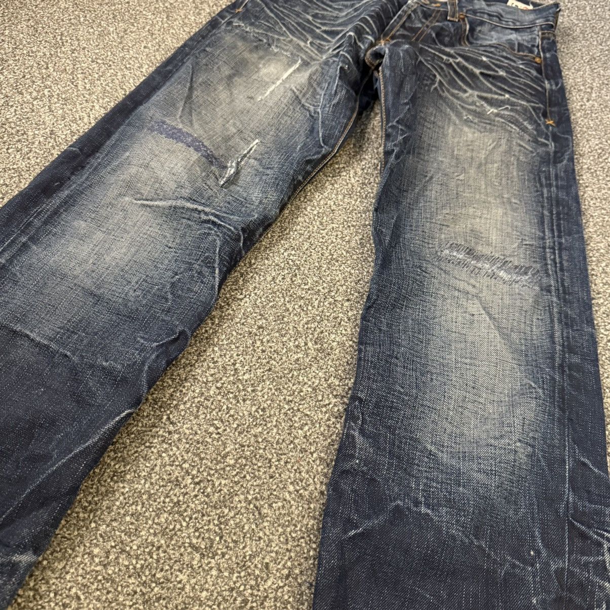 G-Star 🔥🇯🇵 Japanese Distressed Raw G-Brand Hard HoneyComb Denim Size US 29 - 6 Thumbnail