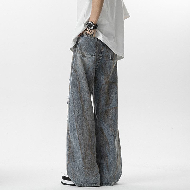Japanese Brand Retro hip-hop loose straight leg jeans Size US 30 / EU 46 - 4 Thumbnail