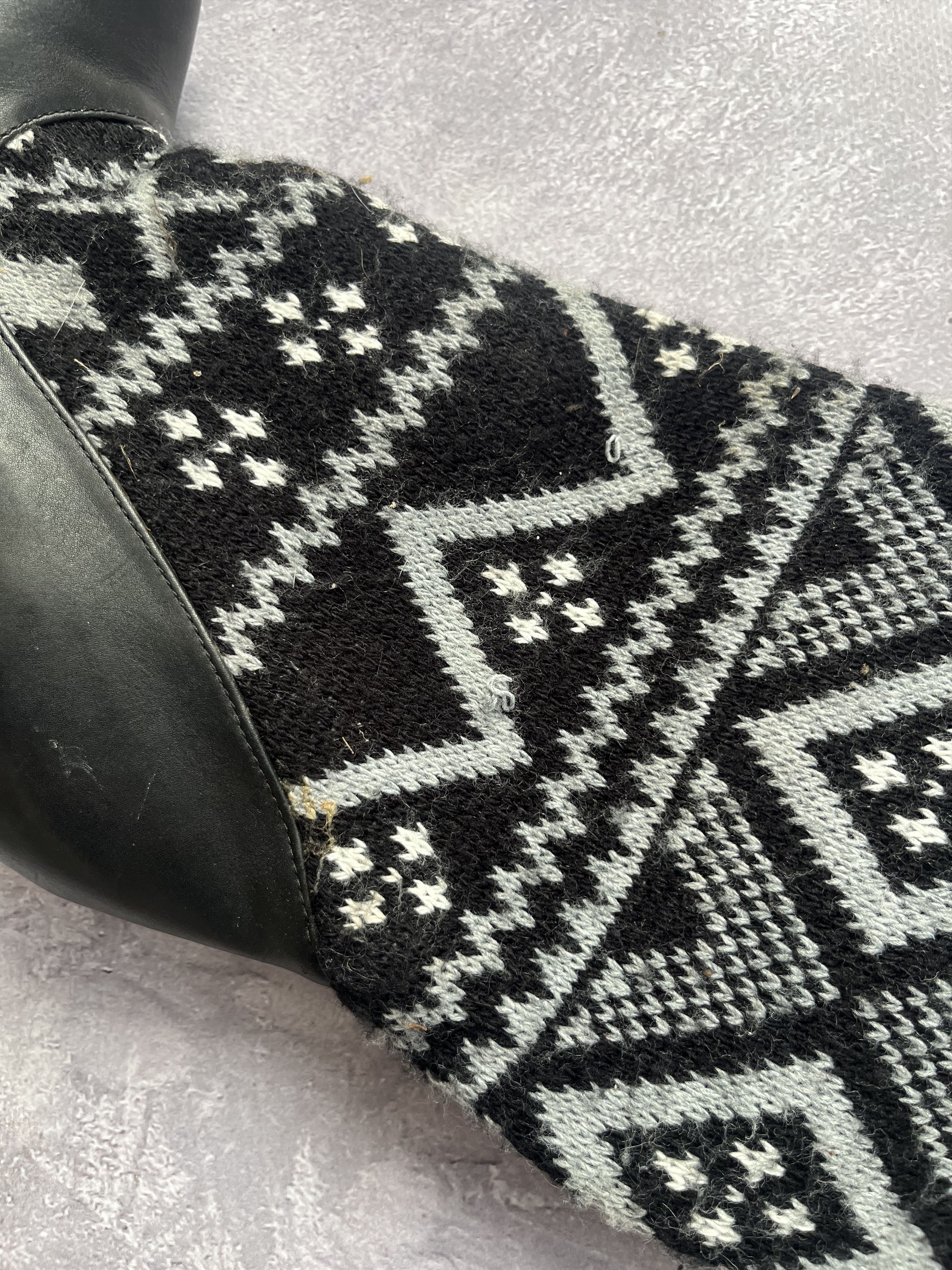 Miss Sixty Miss Sixty Knit Sock Knee High Boots Platform Stiletto Y2K Size US 7 / IT 37 - 4 Thumbnail
