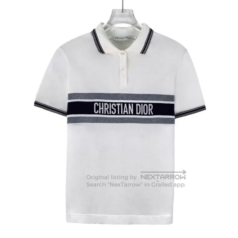 Dior Dior White logo letter Polo collar cotton short-sleeved T- Size XS / US 0-2 / IT 36-38 - 1 Thumbnail
