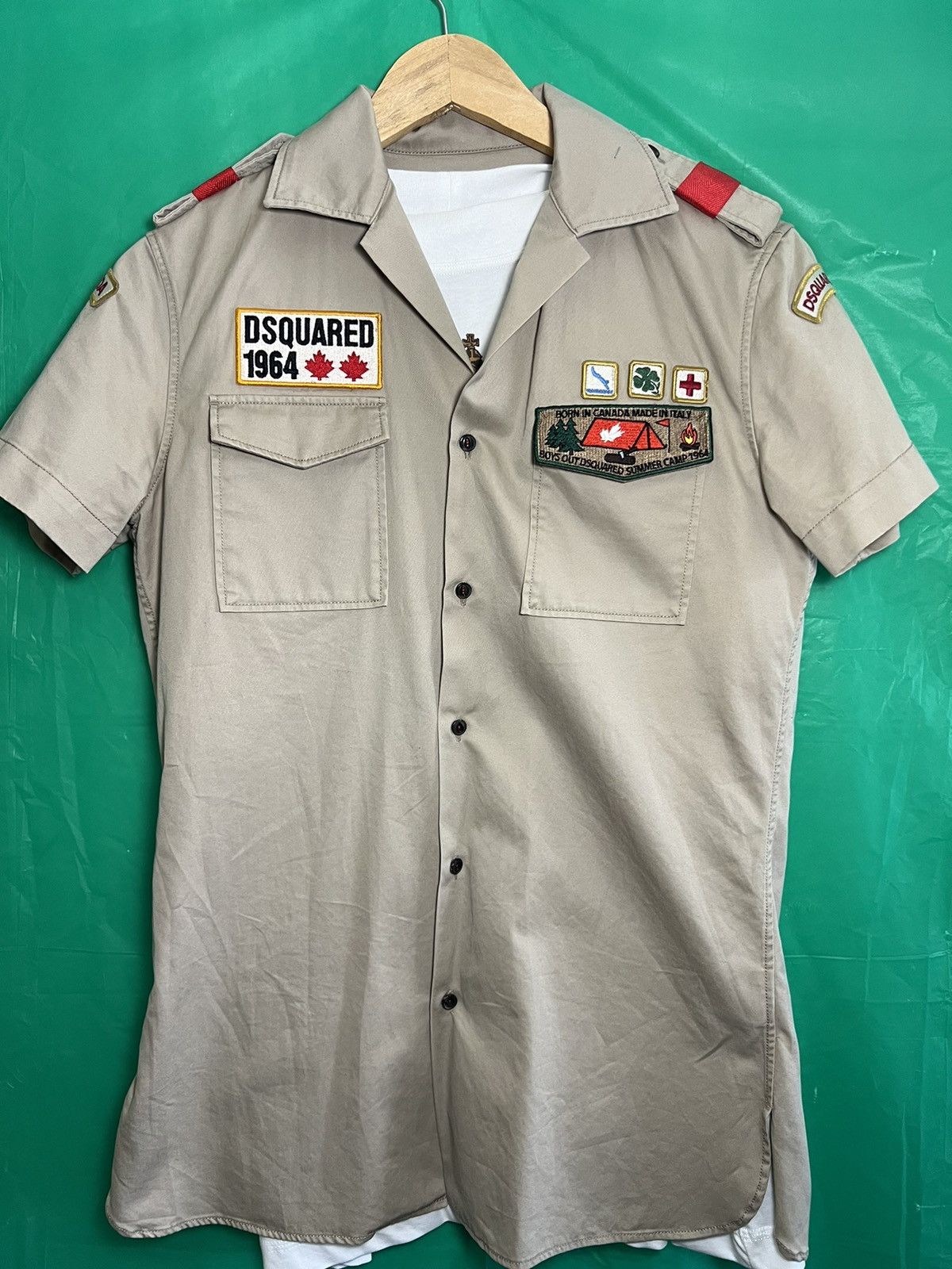 image of Dsquared2 Dsquared Boy Scout Shirt in Tan, Men's (Size Small)