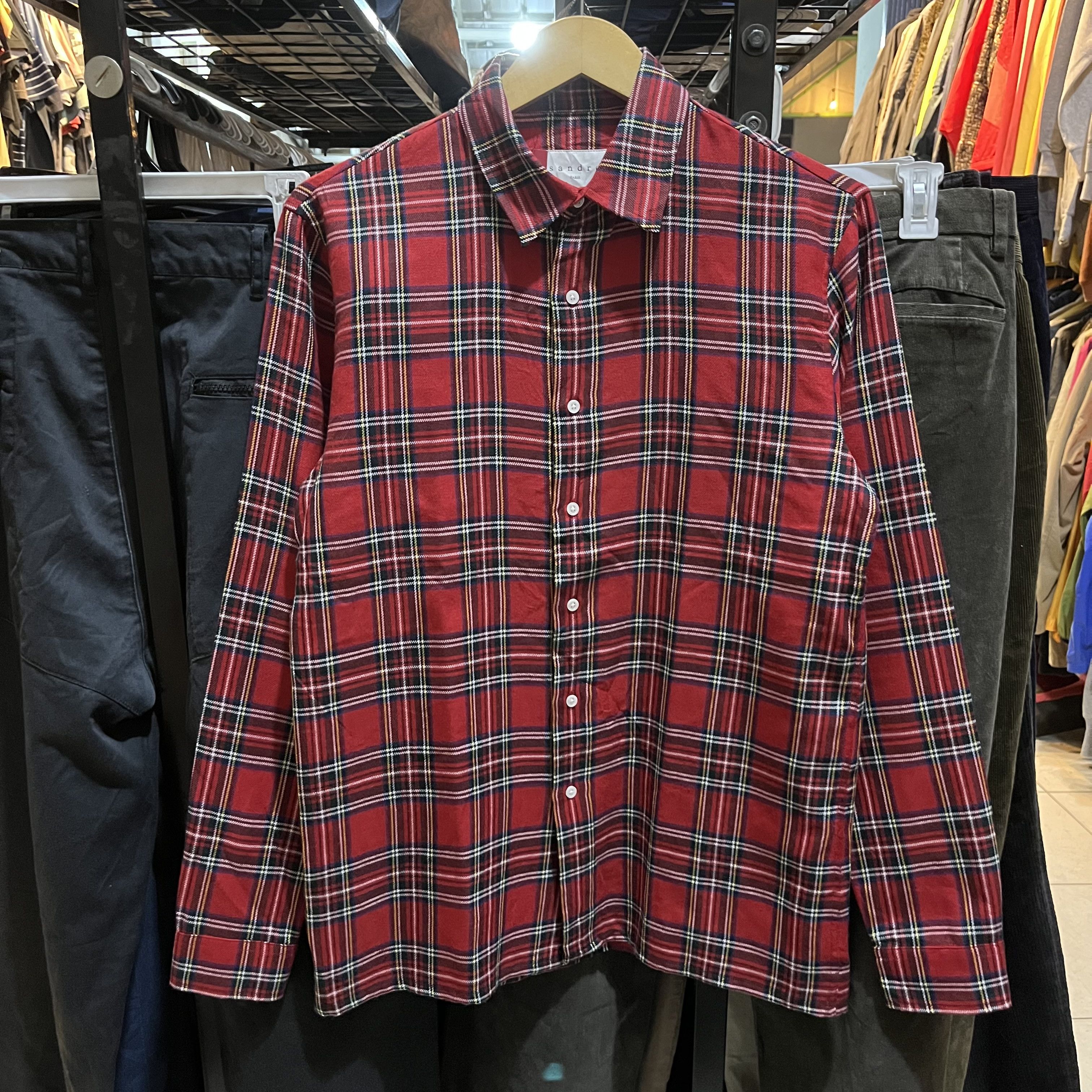 Designer × Sandro Sandro plaid tartan long sleeve button shirt Size US S / EU 44-46 / 1 - 8 Thumbnail