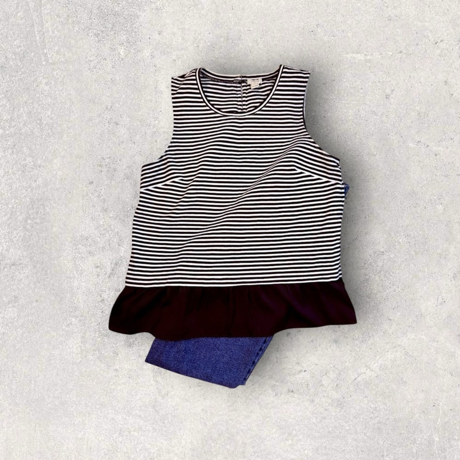 J.Crew J. Crew Black and White Striped Tank Top Size M / US 6-8 / IT 42-44 - 3 Thumbnail