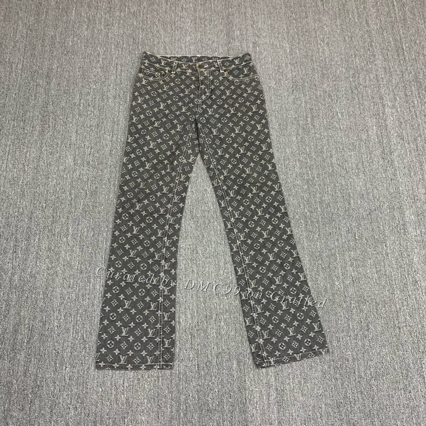 Louis Vuitton Louis Vuitton Black Monogram Jeans Size US 38 / EU 54 - 1 Thumbnail