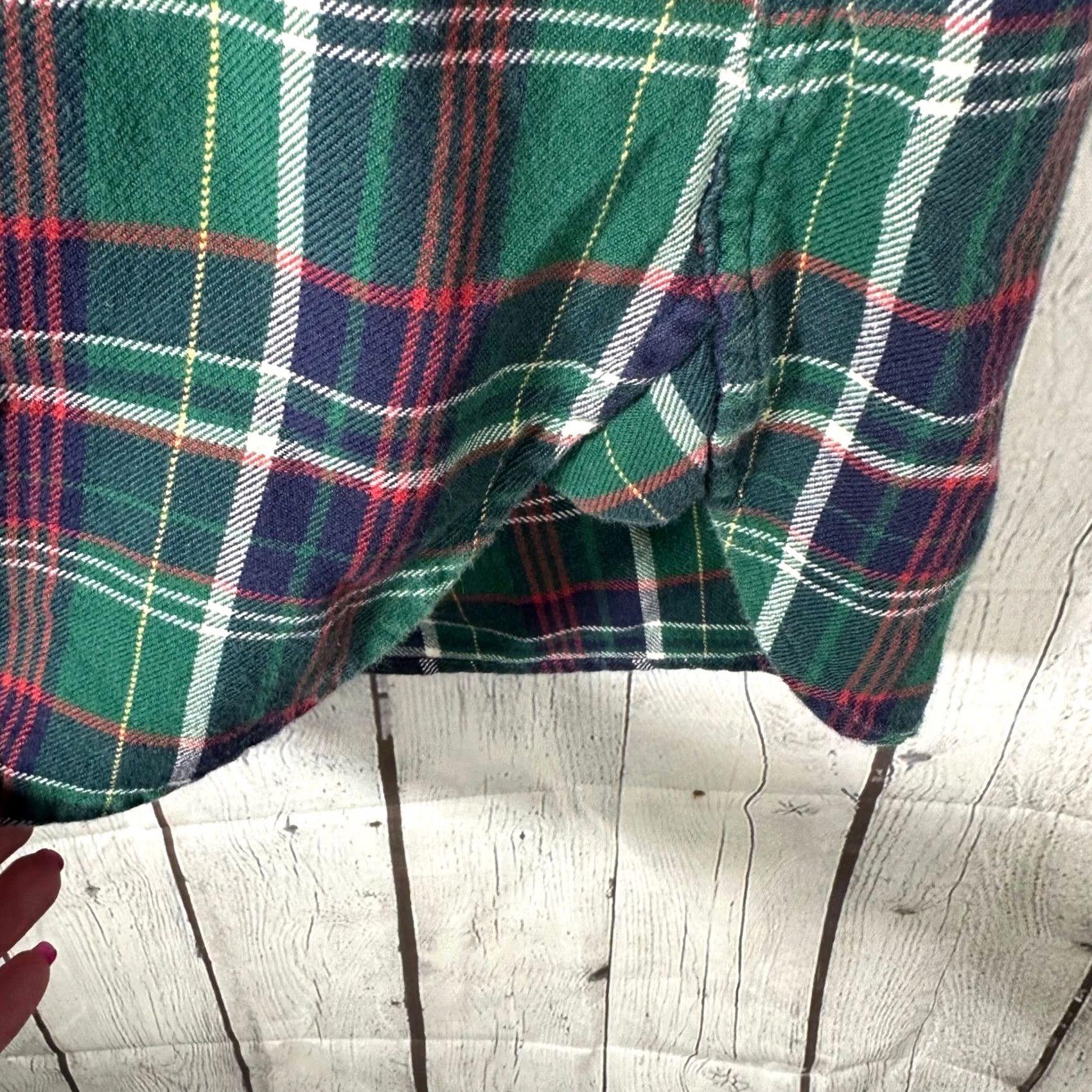 Ralph Lauren Rugby Ralph Lauren Shirt Dress Green Plaid Flannel Ruffle Neck Button Front Long Sleeve Womens L Size L / US 10 / IT 46 - 4 Thumbnail