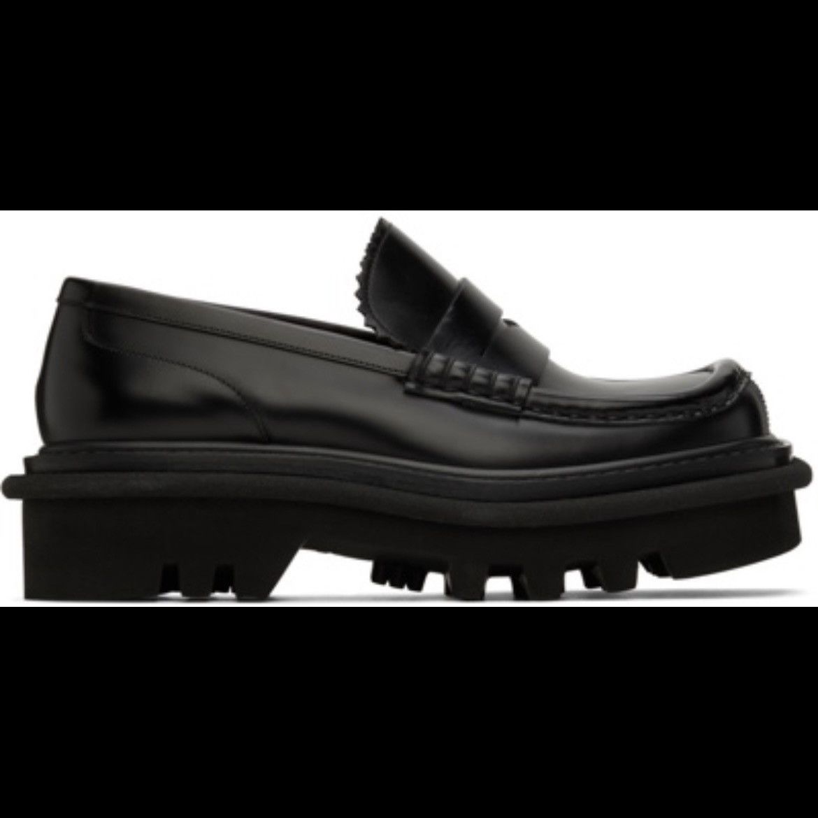 image of Dries Van Noten Lug Sole Loafers in Black, Men's (Size 9)
