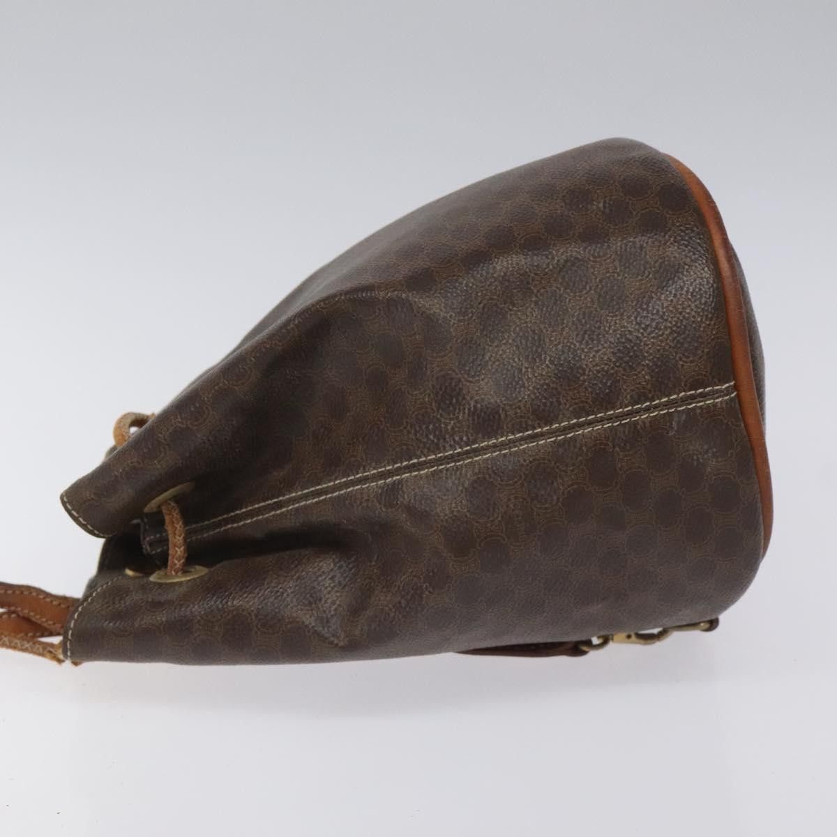 Celine CELINE Macadam Canvas Purse Backpack Pvc Leather Brown Gold Size ONE SIZE - 5 Thumbnail