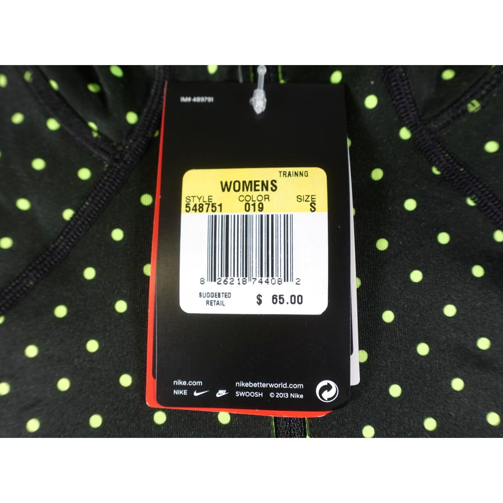 Nike Nike Pro Hyperwarm Shirt Womens Small Black Dri-Fit 1/4 Zip Polka Dot Running Size S / US 4 / IT 40 - 3 Thumbnail