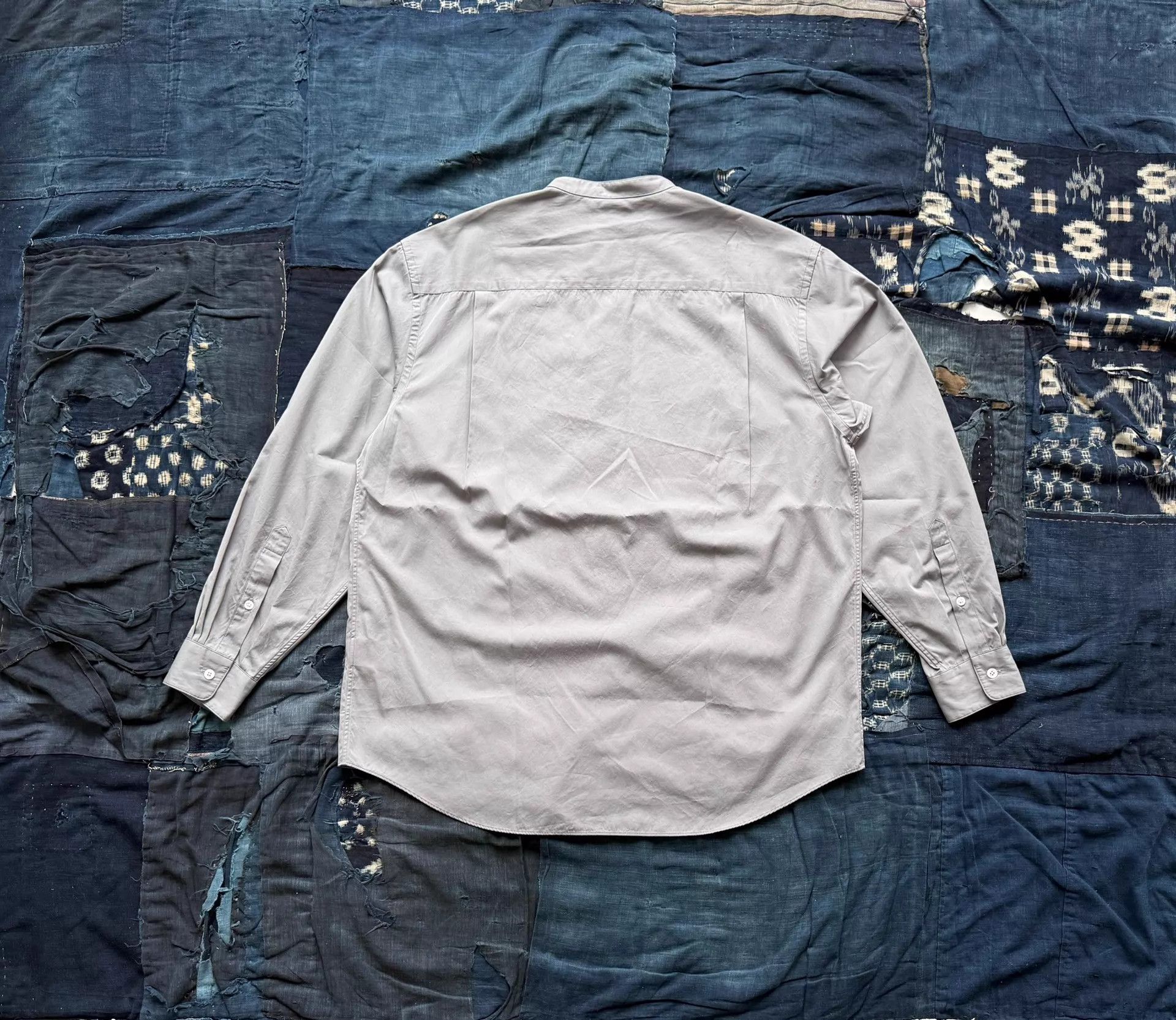 A.PRESSE A.PRESSE 25SS Collarless LS Shirt Gray 2 Size US M / EU 48-50 / 2 - 2 Thumbnail