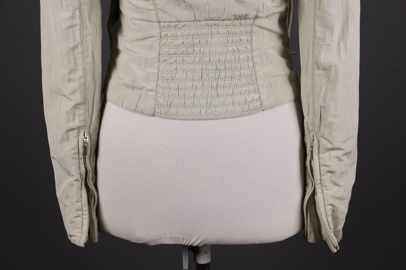 Armani Collezioni Armani Collezioni Beige Zip Cropped Jacket Size 38 Size M / US 6-8 / IT 42-44 - 9 Thumbnail