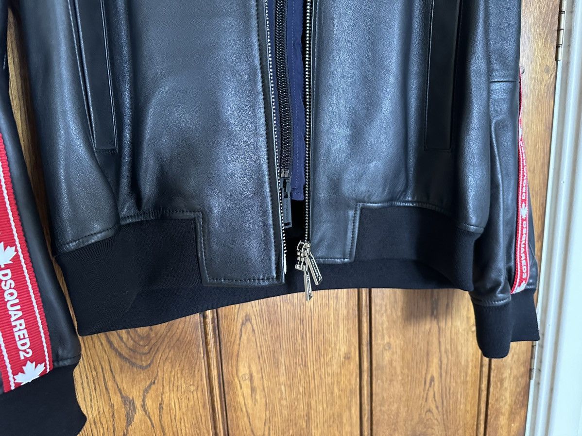 Dsquared2 FW20 Dsquared tape logo leather hoodie jacket Grail Size US L / EU 52-54 / 3 - 13 Thumbnail