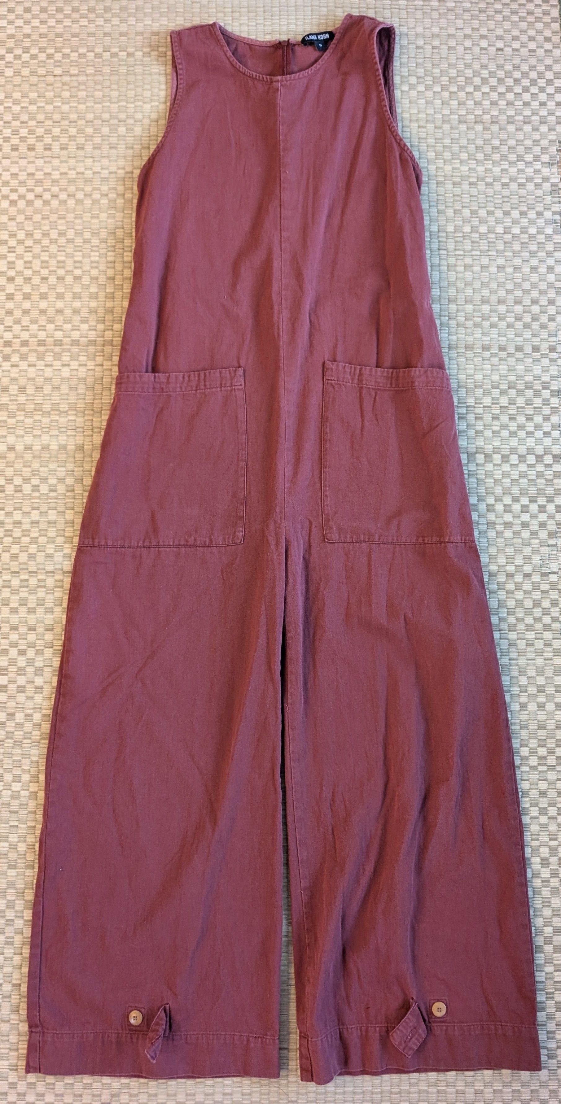 Ilana Kohn Ilana Kohn Milo Jumpsuit Muted Red 100% Cotton Made in USA Size 34" / US 12 / IT 48 - 1 Thumbnail