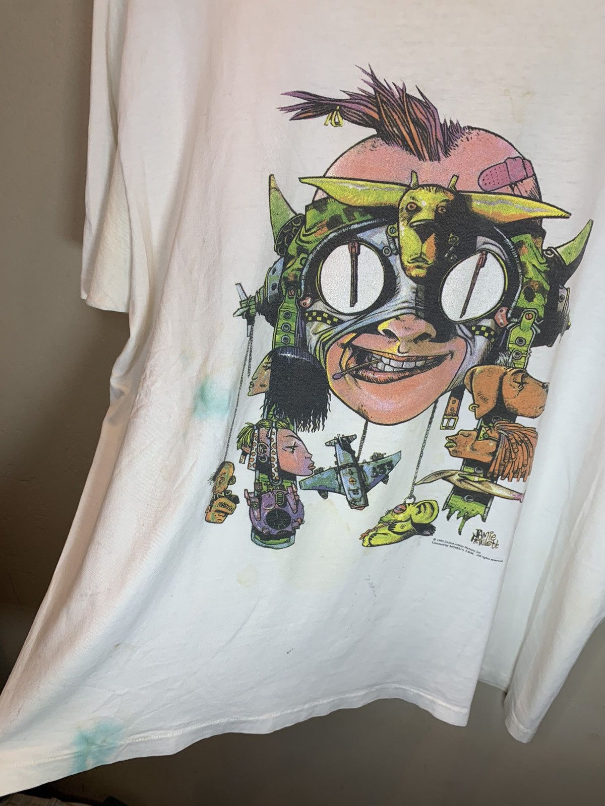 Vintage RARE Vintage 90’s Tank Girl Bollocks To This Comic Art Shirt Size US XL / EU 56 / 4 - 10 Thumbnail