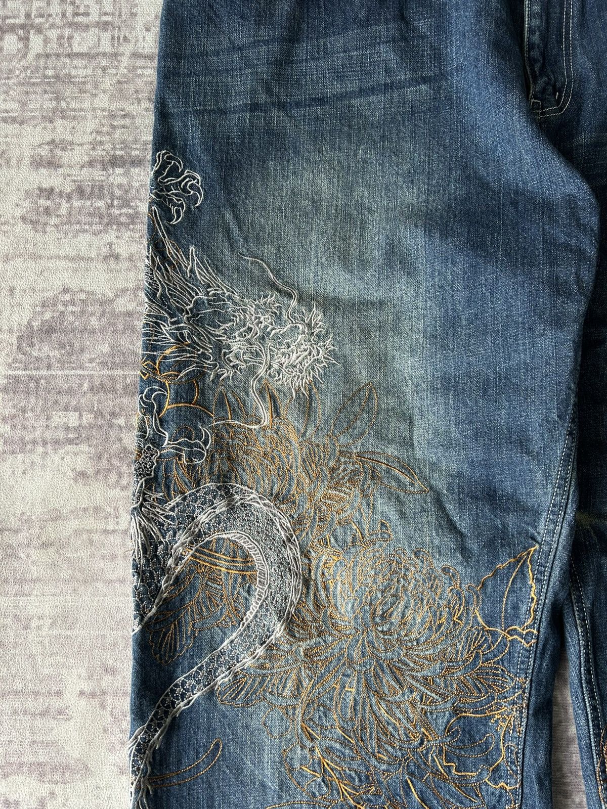 Karakuri Tamashii Overprint Dragon Embroidery Karakuri Jeans Size US 44 / EU 60 - 11 Thumbnail
