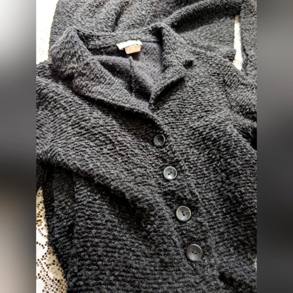 Designer Y2K 2000s Luly K Wool Blend Textured Long Cardigan Size S / US 4 / IT 40 - 4 Thumbnail