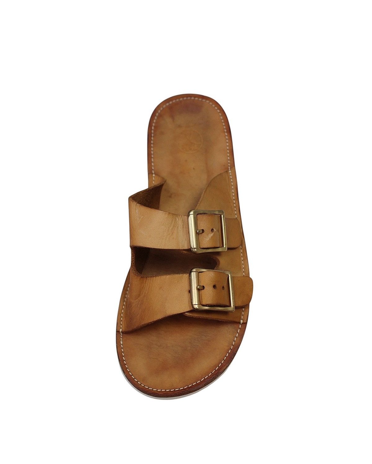 Designer × Japanese Brand × Vintage SS2018 WITH AGINGCCC DOUBLE BUCKLE LEATHER SANDALS Size US 8 / EU 41 - 2 Thumbnail