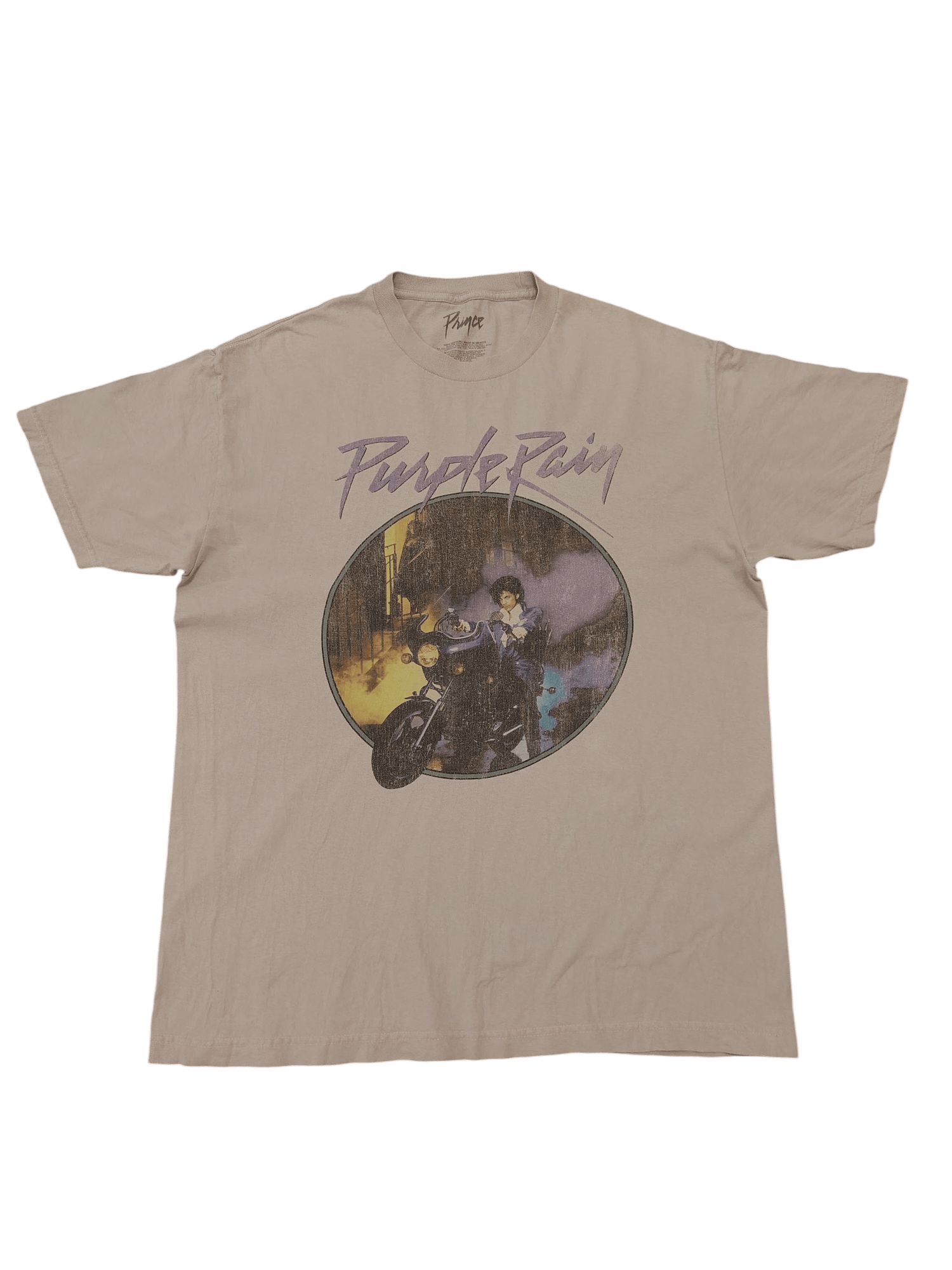 Vintage Purple Rain American Singer Big Bike Logo Tee Size US XL / EU 56 / 4 - 1 Thumbnail