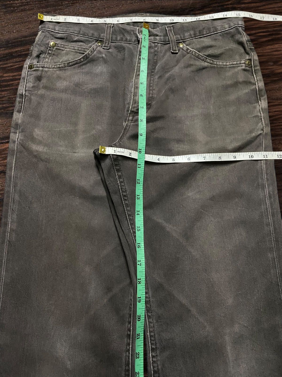 Lee Vintage Lee 4903 Grey Denim Distressed Slim Jeans Size US 30 / EU 46 - 12 Thumbnail