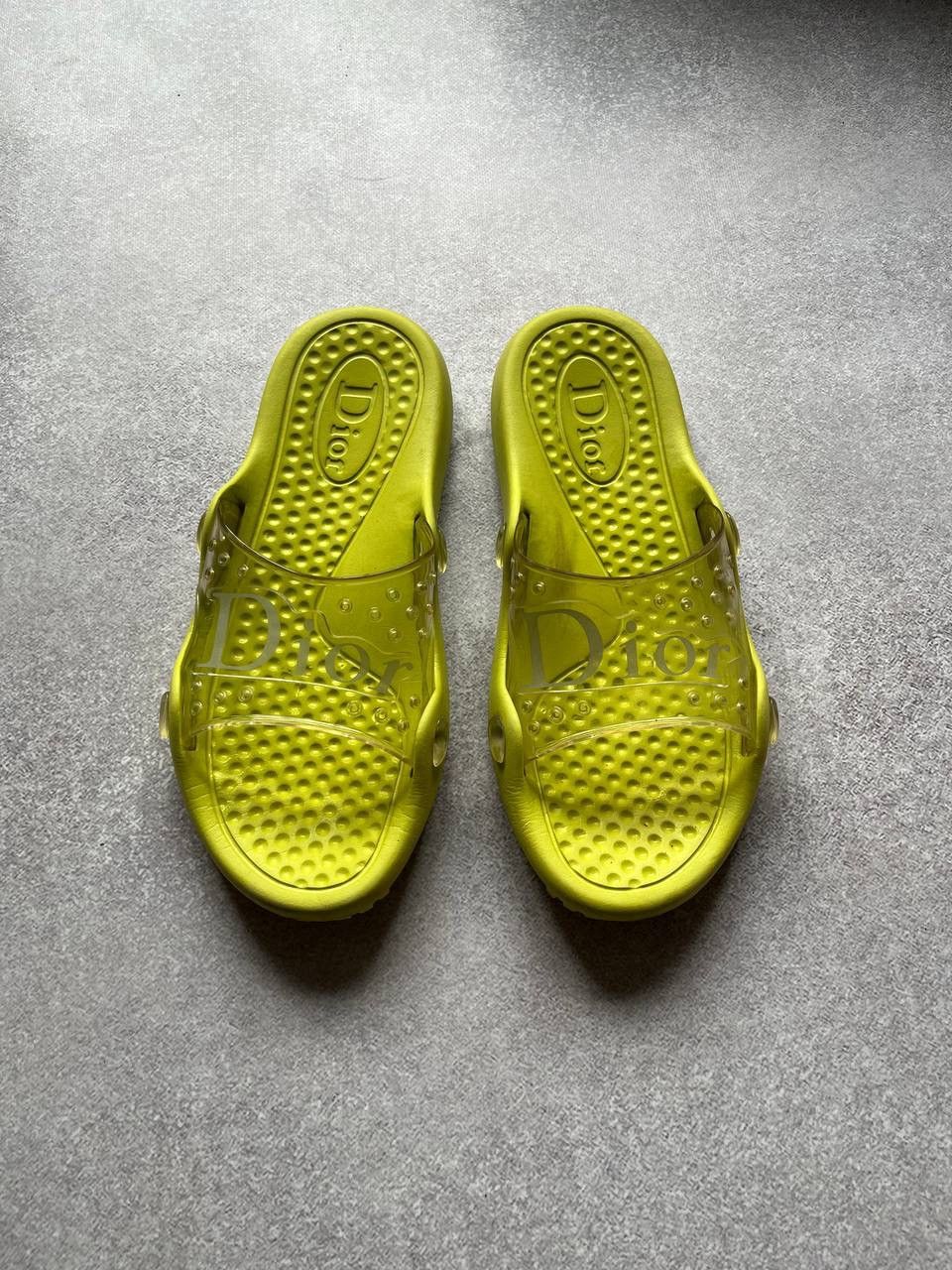 Vintage Dior Yellow Sliders