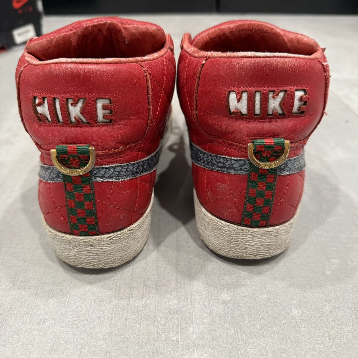 Nike × Supreme Nike Supreme Blazer Red Gucci Snakeskin 9 2006 used Size US 9 / EU 42 - 4 Thumbnail