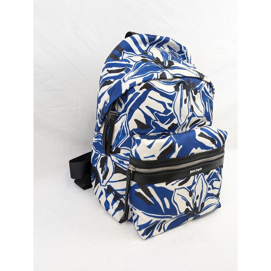 Palm Angels o1rshd1 Size: OS / Macro Hibiscus Backpack in Blue/Off White Size ONE SIZE - 4 Thumbnail