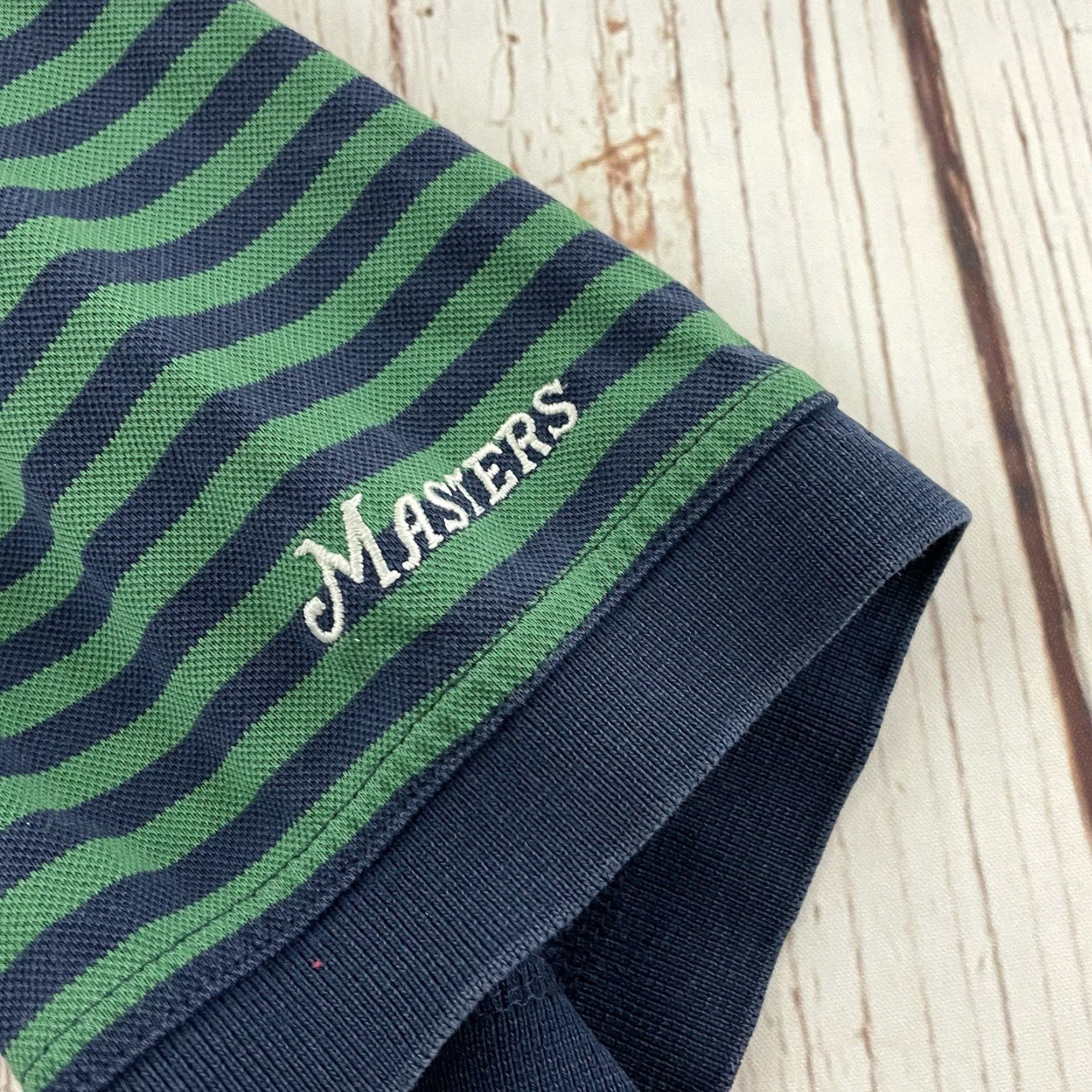 Vintage Masters Collection Short Sleeve Striped Golf Polo Shirt Men's XL Green Size US XL / EU 56 / 4 - 6 Thumbnail