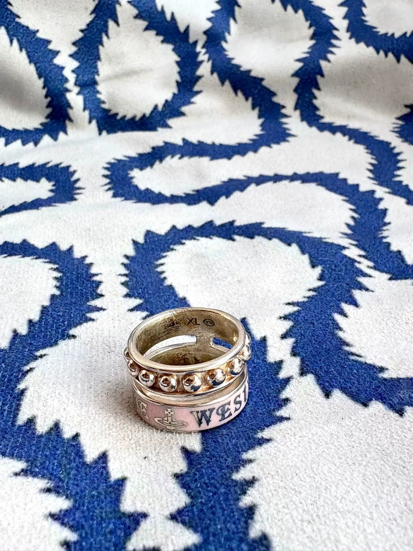 Vivienne Westwood vivienne westwood pink enamel double ring Size ONE SIZE - 1 Thumbnail