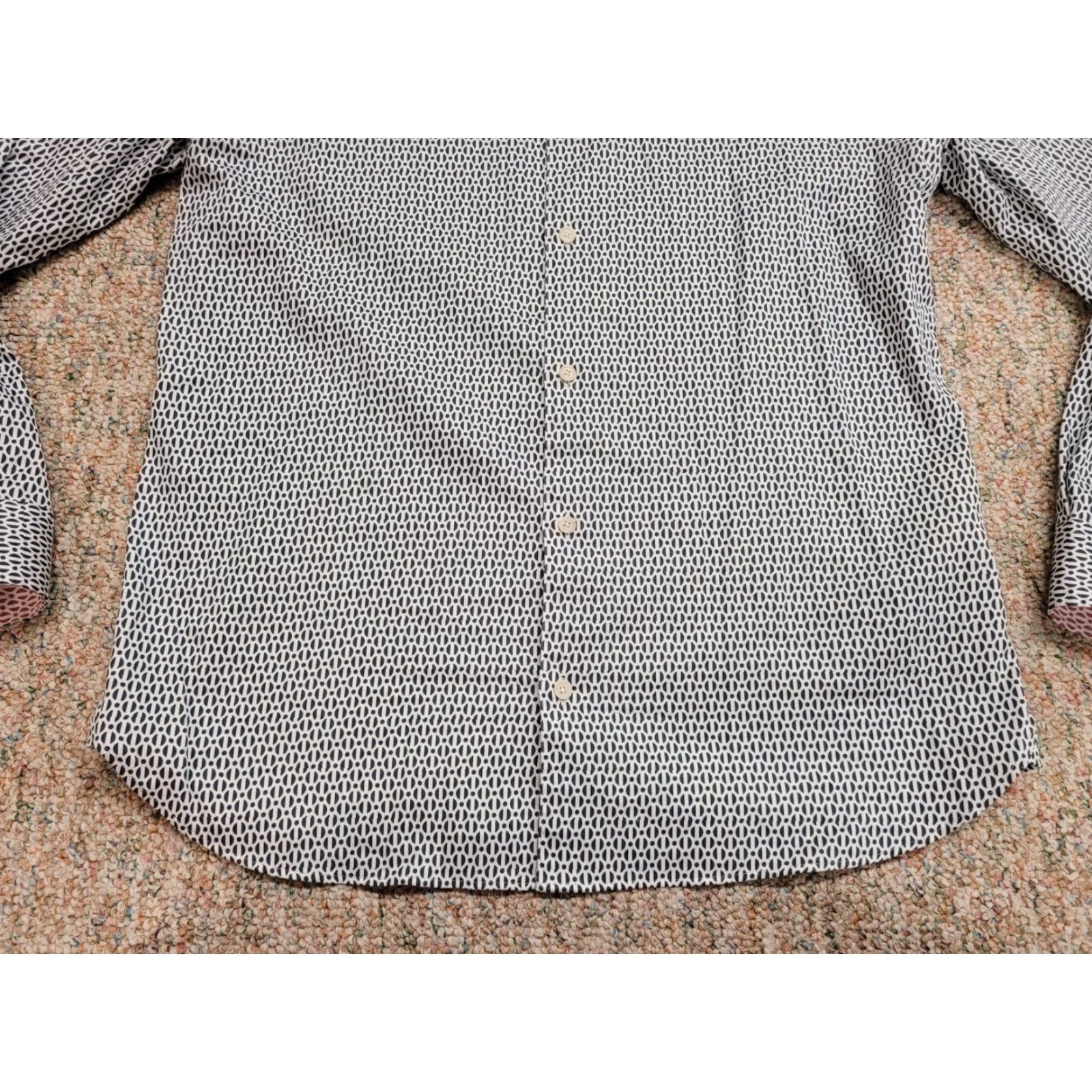 Ted Baker Ted Baker Shirt Mens Large Multi Geometric Abstract Button Up Long Sleeve Size US L / EU 52-54 / 3 - 6 Thumbnail