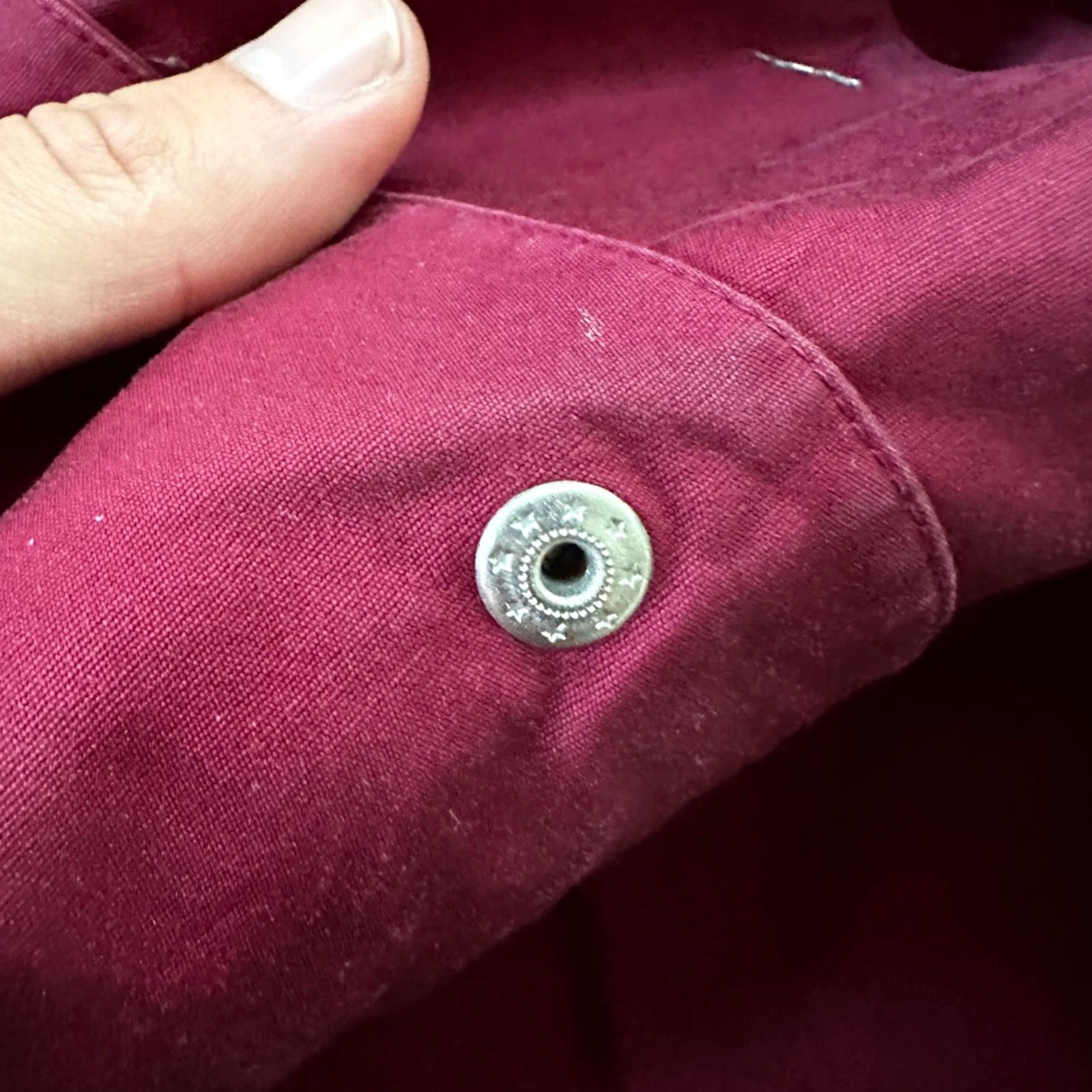 Bogner VINTAGE Bogner Jacket Shirt Men 44 Maroon Plaid 60s Rockabilly Long Sleeve Button Snap Cotton Flannel Size US XXL / EU 58 / 5 - 5 Thumbnail