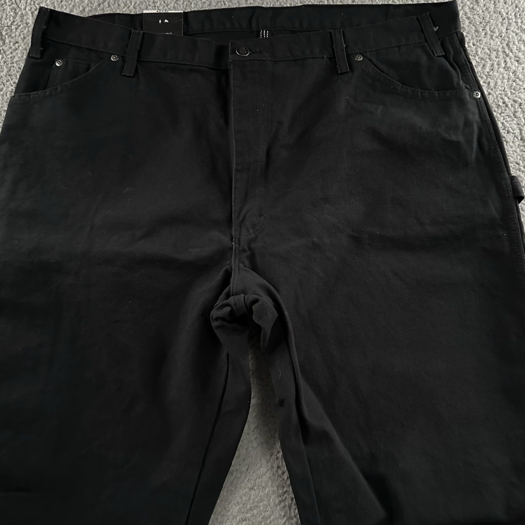 Dickies Dickies Jeans Mens Black 42x30 Carpenter Relaxed Fit Canvas Cotton Workwear Straight Pockets Size US 42 / EU 58 - 2 Thumbnail