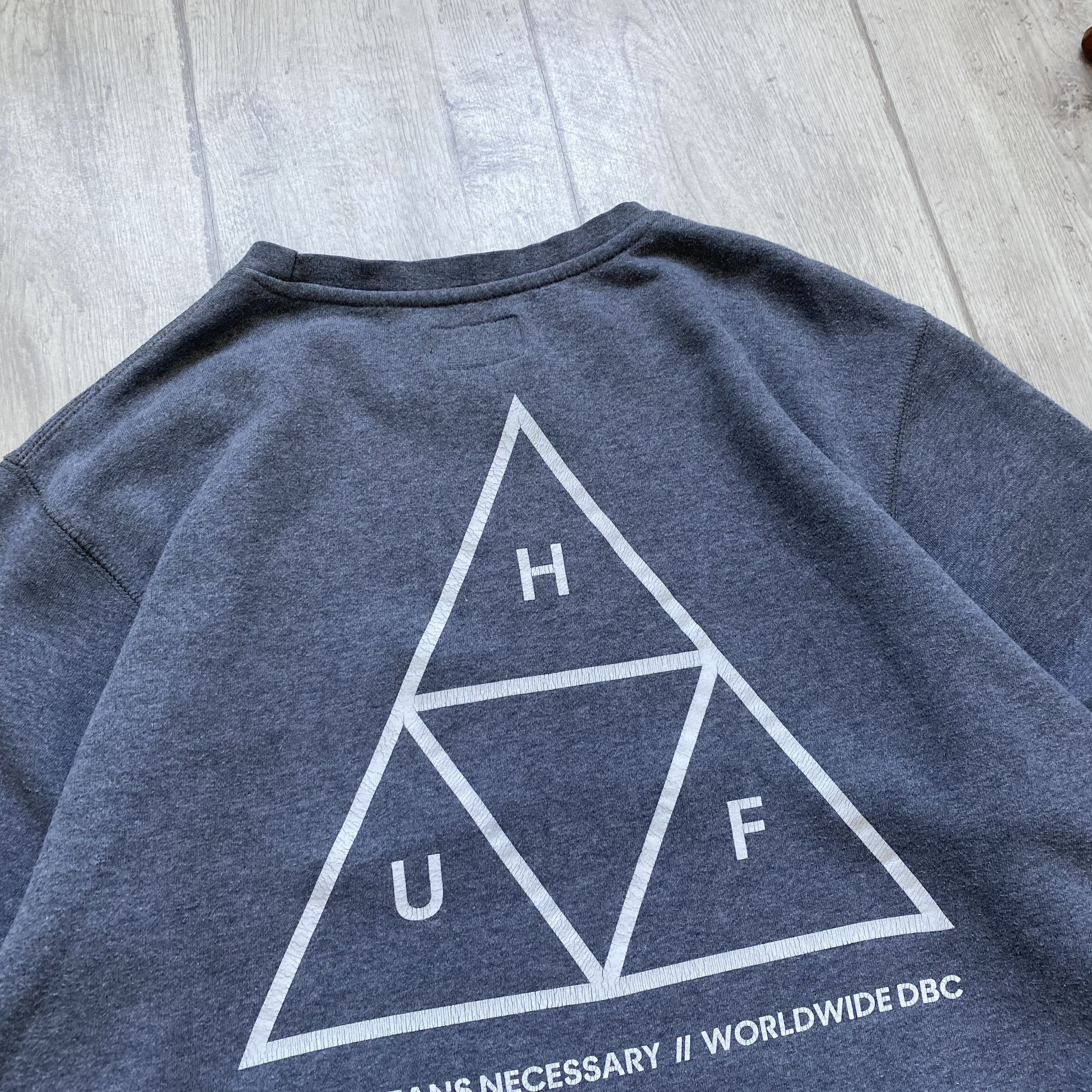 Huf 🛹 Vintage 00s Huf Skateboarding sweatshirt Big logo Size US XL / EU 56 / 4 - 9 Thumbnail