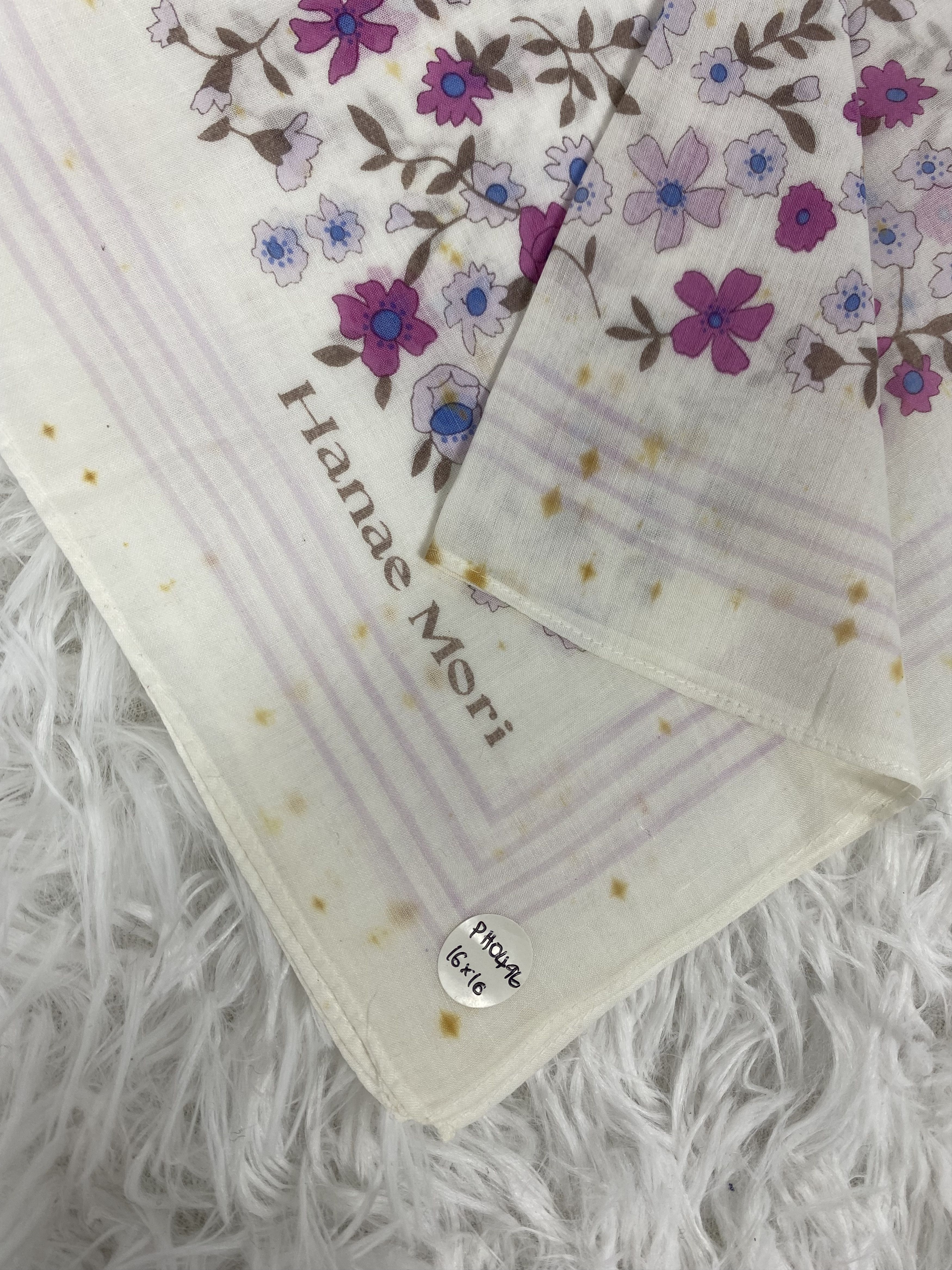 Hanae Mori Vintage Hanae Mori Handkerchief Neckerchief PH0496 Size ONE SIZE - 2 Thumbnail