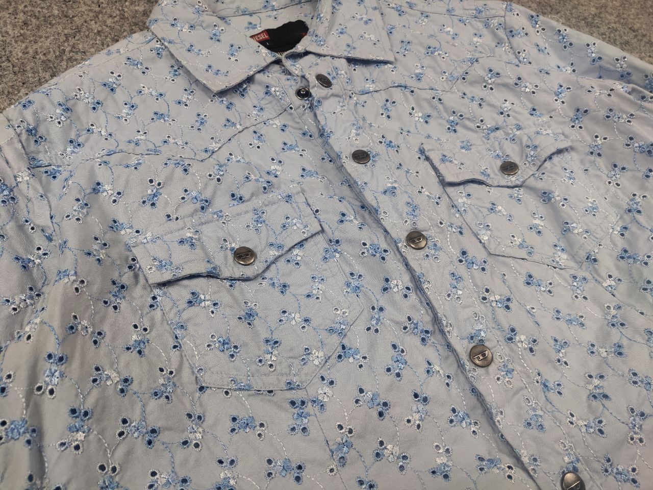 Diesel Vintage Diesel shirt Long sleeve embroidered flowers Y2k Size L / US 10 / IT 46 - 7 Thumbnail