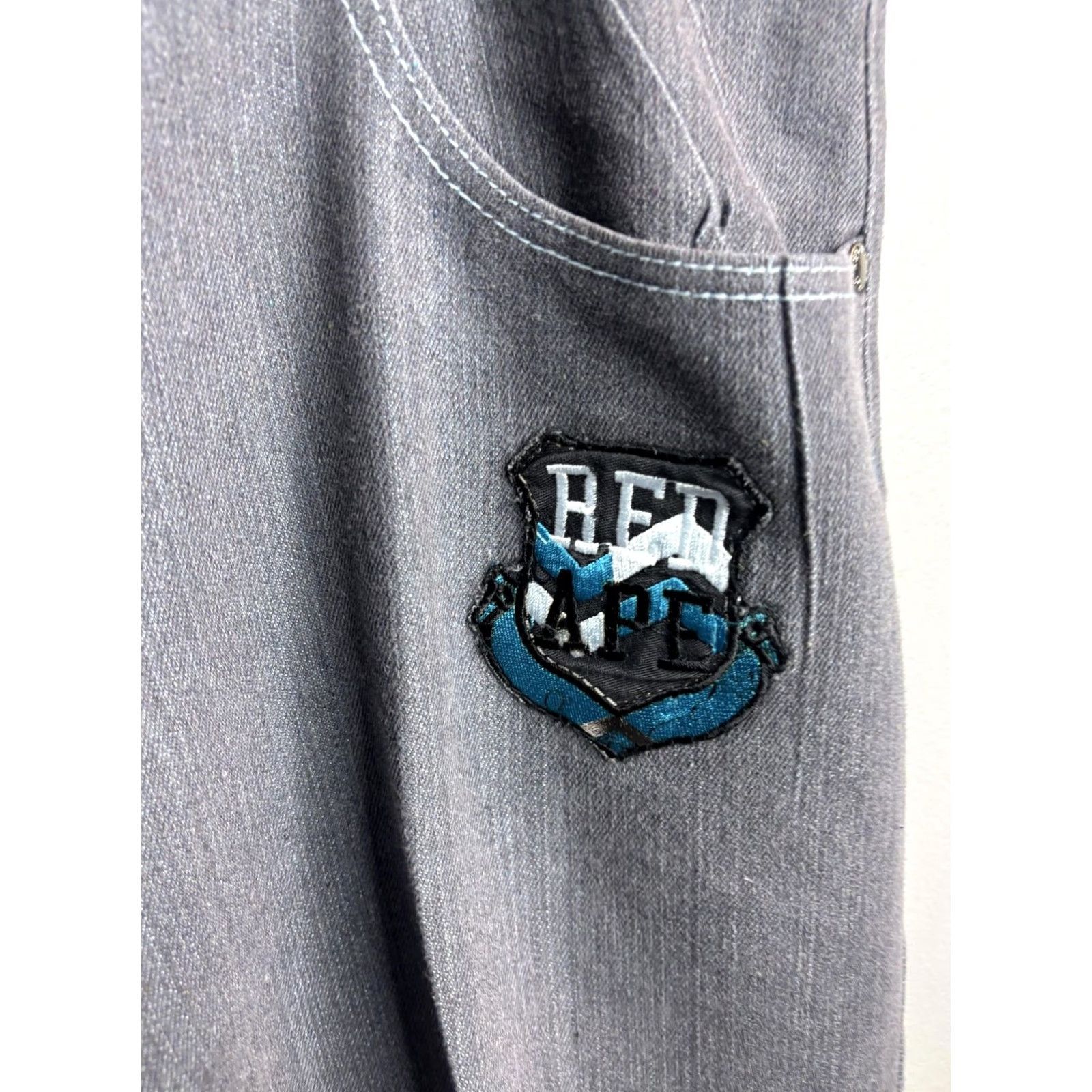 Vintage VINTAGE Red Ape Jeans Mens 50 Gray High Rise Tapered Embroidered Denim Streetwear Jeans Men Gray Size 50 Modern 90s Style Size US 34 / EU 50 - 5 Thumbnail