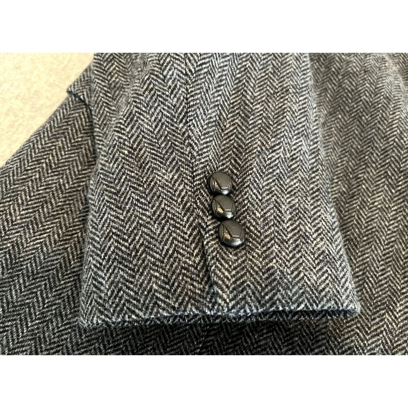 Pendleton Pendleton Western Tweed Wool Blue Jacket Blazer Sport Coat 46 Long Mens Wool Tweed 2 Button Elbow Patches Vintage Western Theme Size 46R - 6 Thumbnail