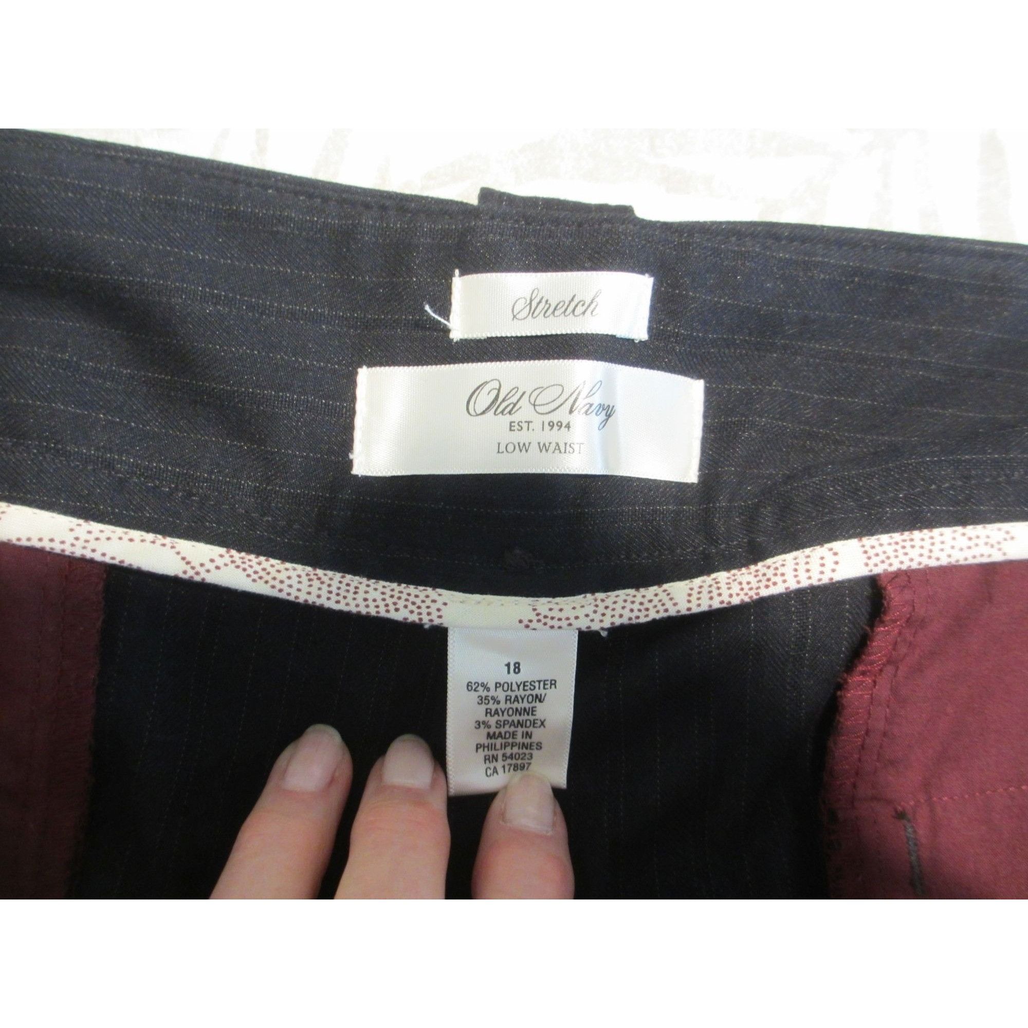 Old Navy OLD NAVY GREY PIN STRIPED DRESS PANTS SIZE 18 Size 40" / US 18 - 5 Thumbnail