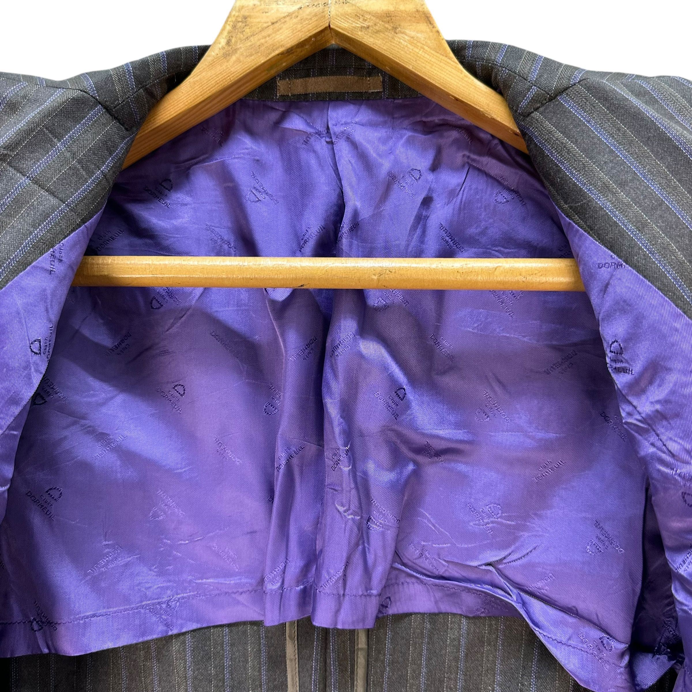 Japanese Brand Cloth DORMEIUL Wool Mohair Cashmere Suit Jacket #A67-1615 Size 40R - 9 Thumbnail