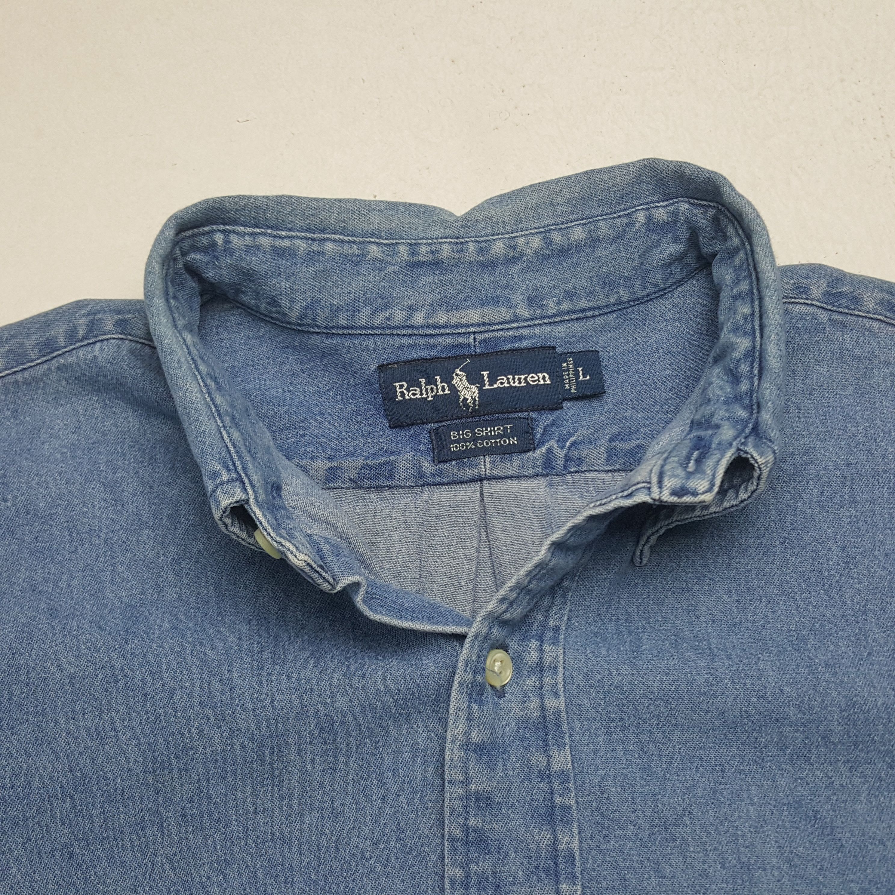 Polo Ralph Lauren Vintage Polo Ralph Lauren Denim Shirt Size US XXL / EU 58 / 5 - 4 Thumbnail