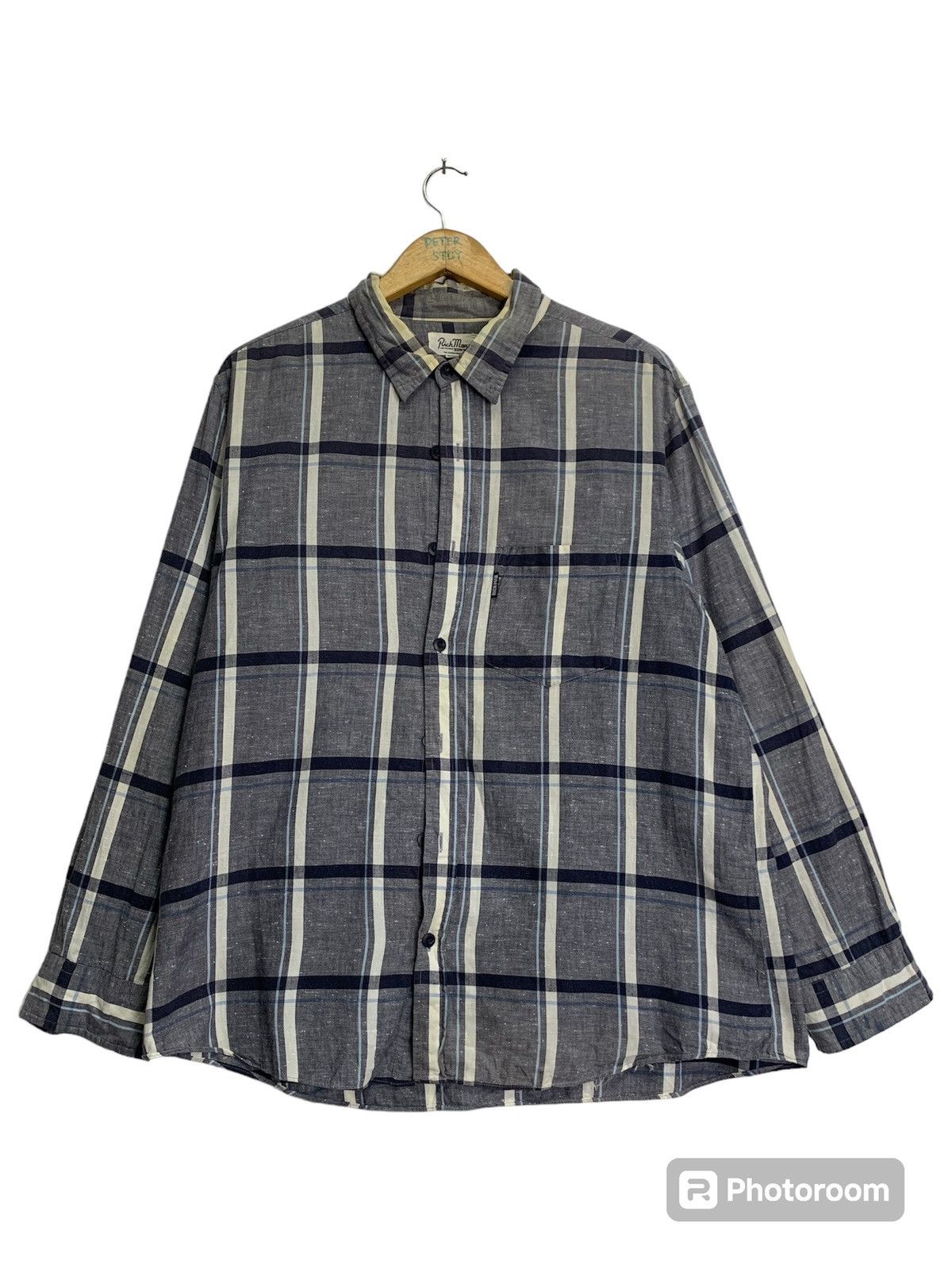Flannel × Japanese Brand × Vintage Vintage Rich Man Flannel Size US XXL / EU 58 / 5 - 1 Thumbnail