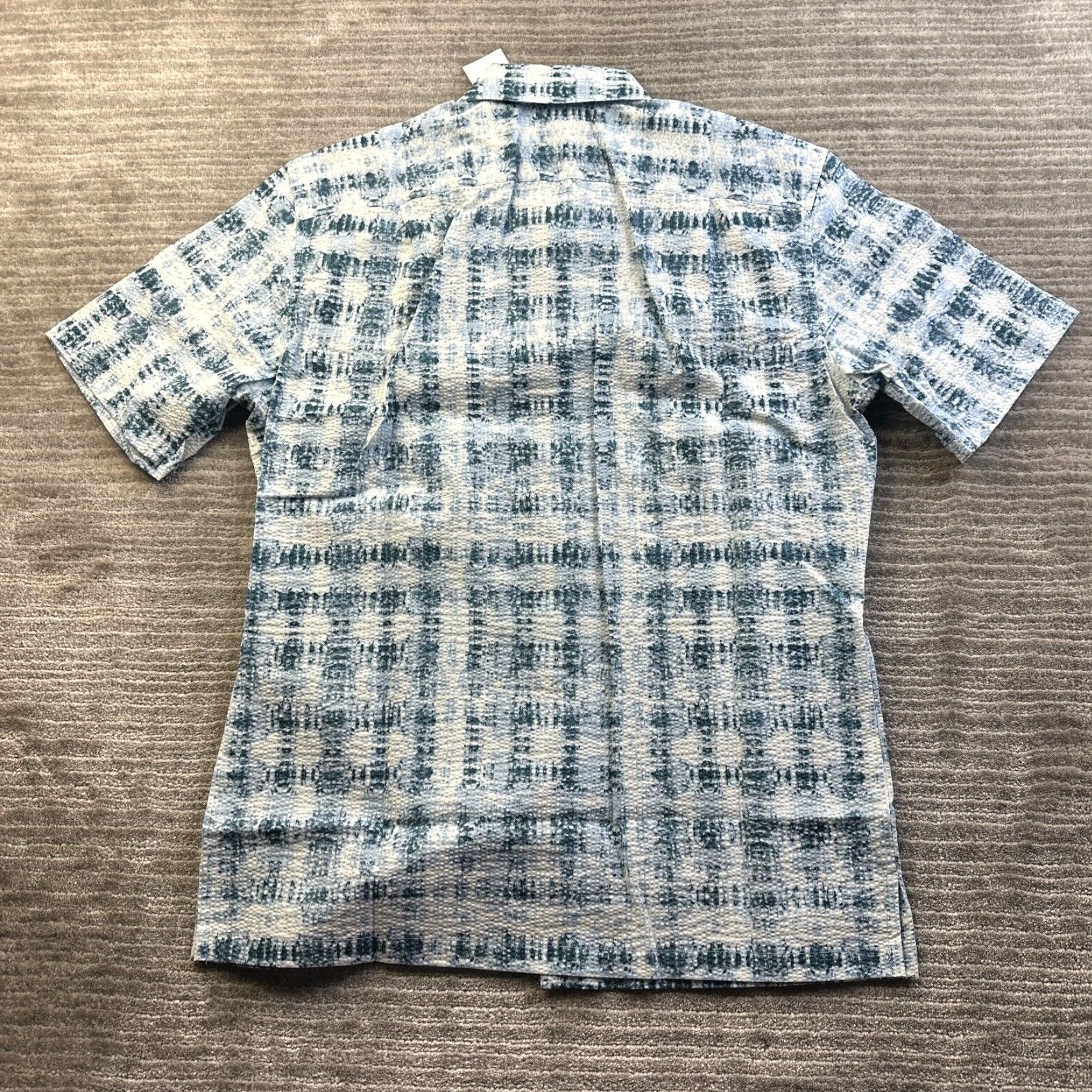 Tori Richard Tori Richard Shirt Mens Small Puckered Seersucker Geometric Hawaiian NEW Size US S / EU 44-46 / 1 - 2 Thumbnail