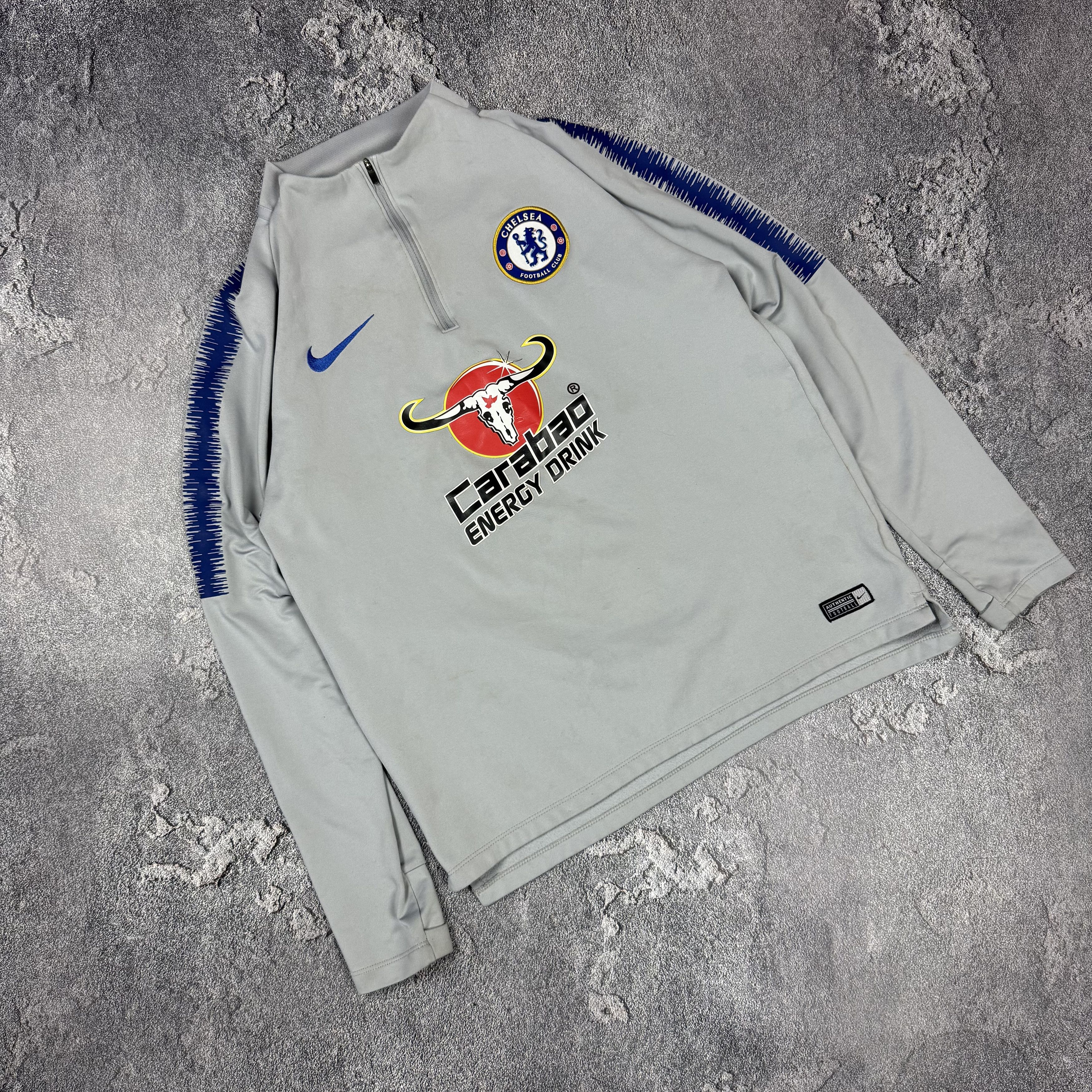 Chelsea Soccer Training Jacket 1/4 Zip Nike Dri-Fit FC Chelsea Carabao Y2K Size US M / EU 48-50 / 2 - 1 Thumbnail