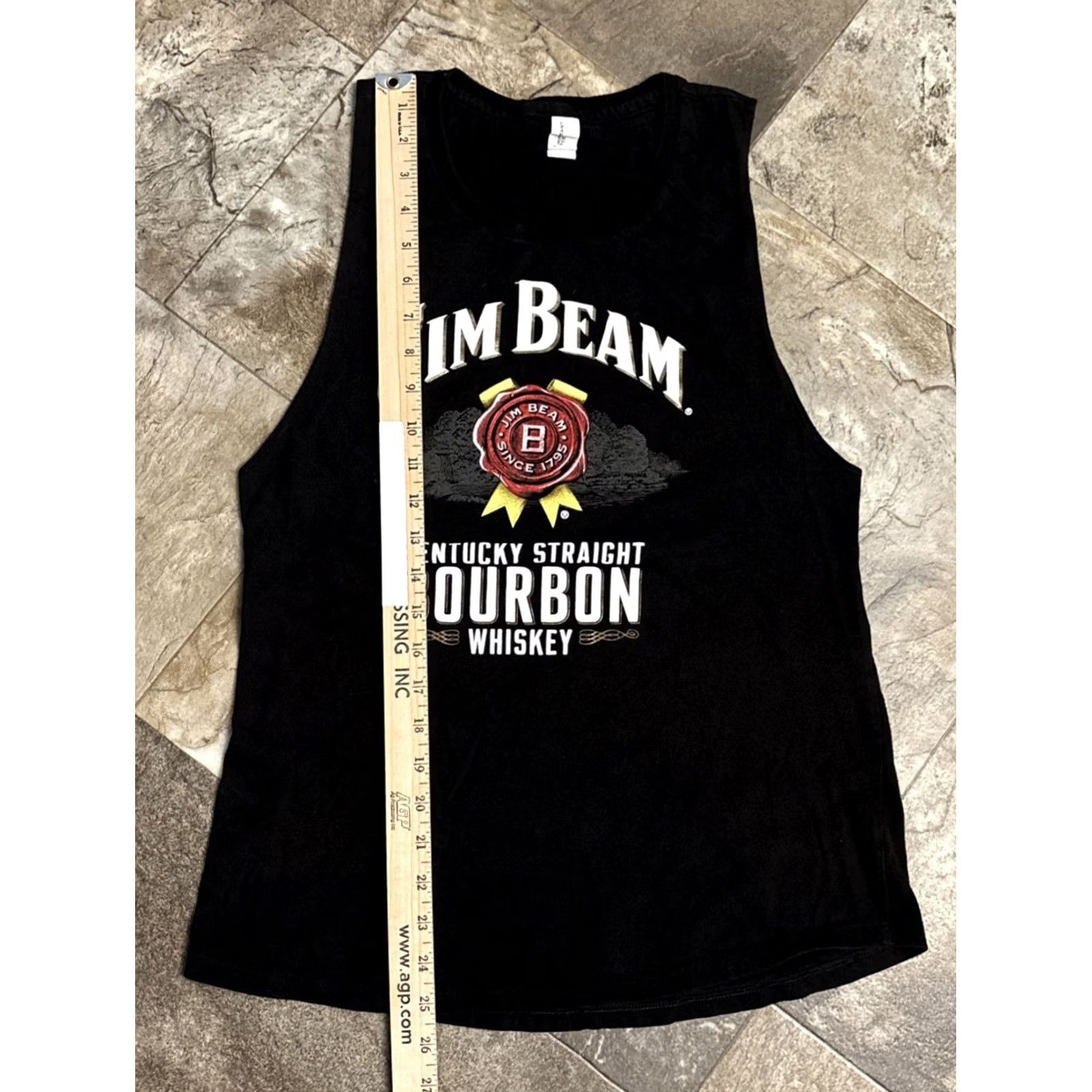 Vintage Jim Beam Tank Top Shirt Sleeveless Black Graphic Print District Mens L Size US L / EU 52-54 / 3 - 4 Thumbnail