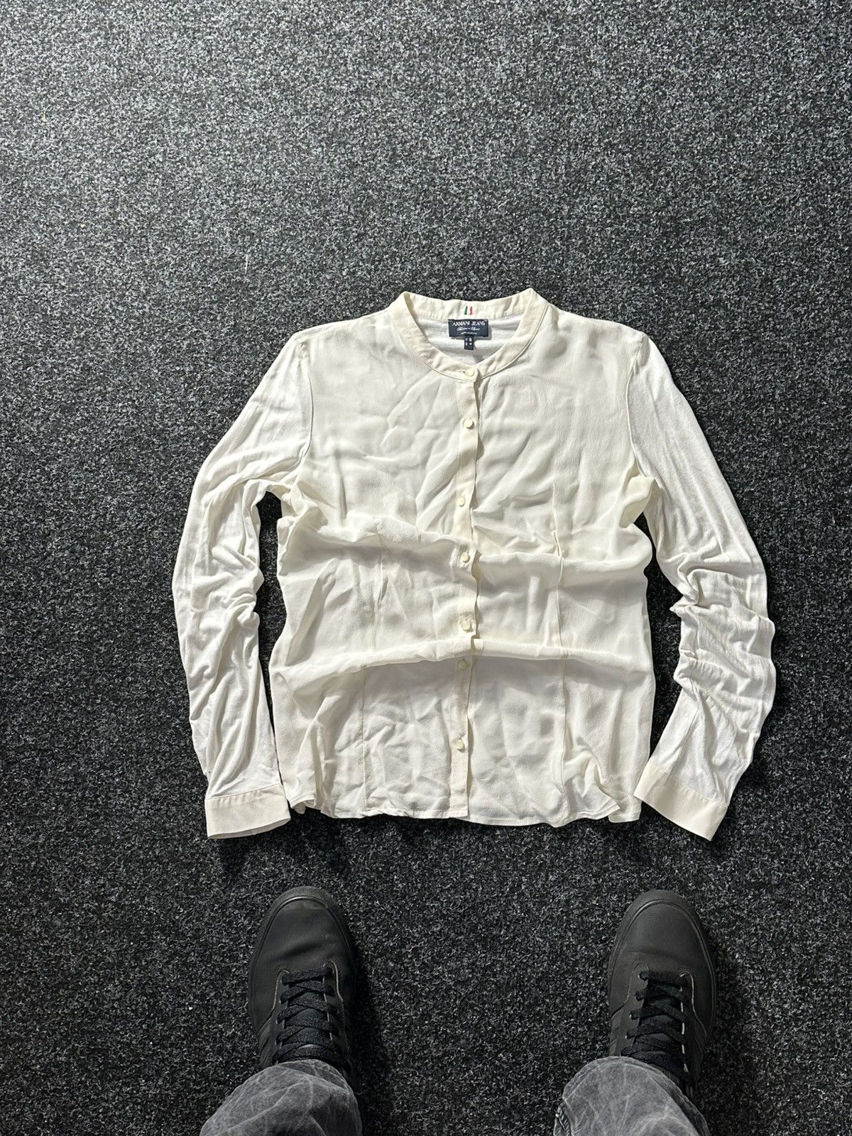 Armani × Vintage 🚨AVANT GARDE ARMANI 90s RARE longsleeve BLOUSES Y2K LUXURY Size M / US 6-8 / IT 42-44 - 1 Thumbnail