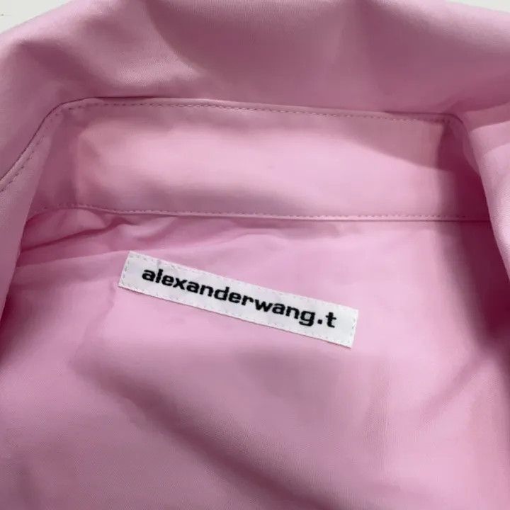 Alexander Wang Alexander Wang Pink Long Sleeve Button-Up Shirt - Size L / US 10 / IT 46 - 2 Thumbnail