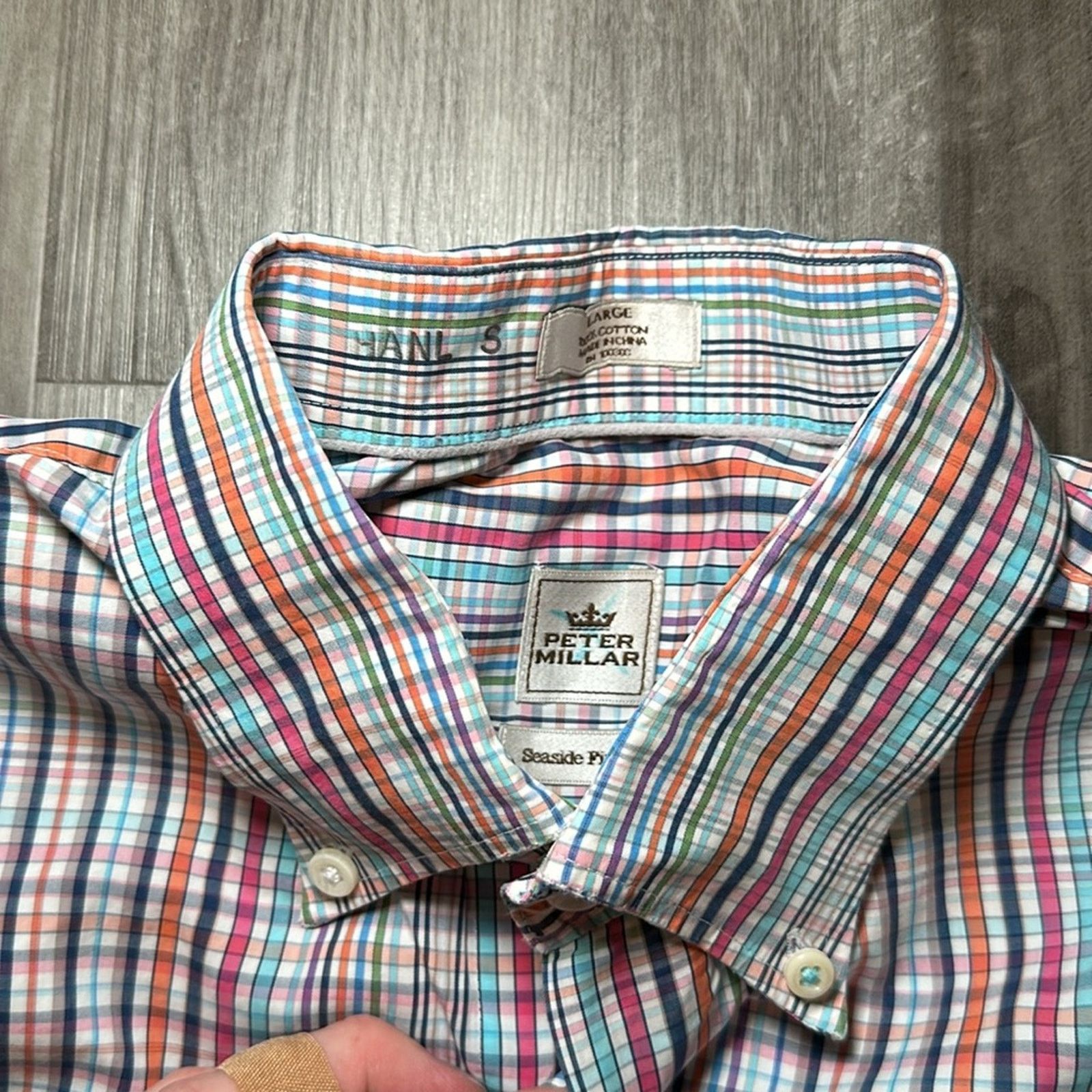 Peter Millar Peter Millar Seaside Finish Long Sleeve Button Down - Large Size US L / EU 52-54 / 3 - 5 Thumbnail