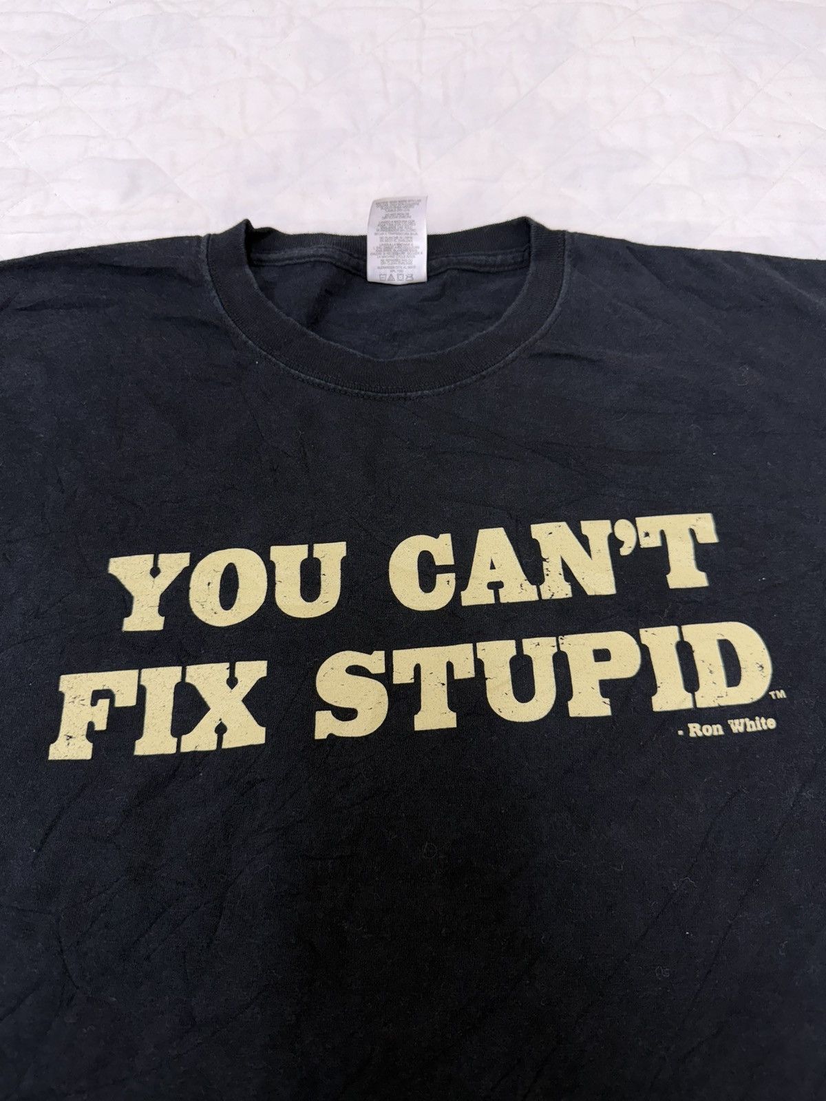 Jerzees Vintage Y2k Ron White "You Can't Fix Stupid" Graphic Tee Size US XXL / EU 58 / 5 - 2 Thumbnail