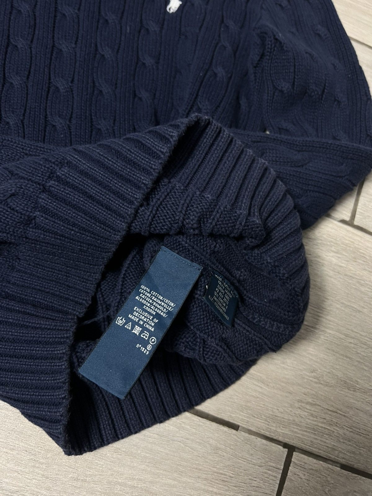 Ralph Lauren Polo Ralph Lauren Dark Blue Cable Knit Sweater Size S / US 4 / IT 40 - 12 Thumbnail