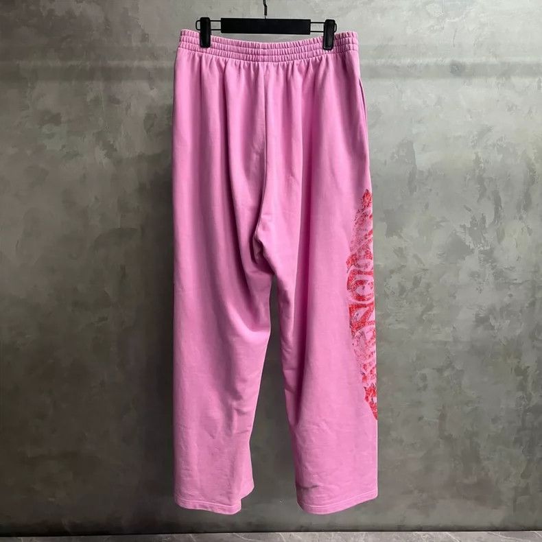 Balenciaga Balenciaga size M Pink Solid Logo Print Midwaist Slacks Size US 26 / EU 42 - 2 Thumbnail