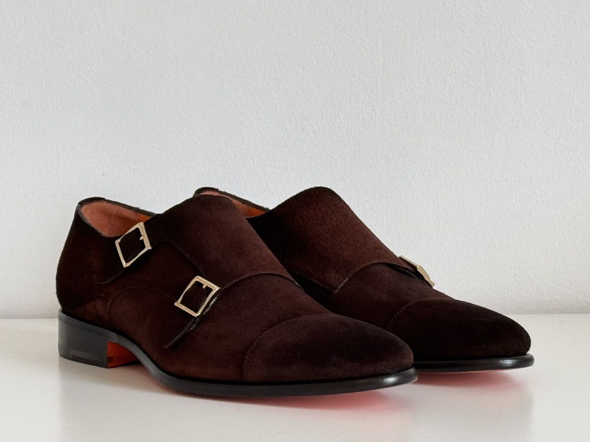 Santoni Santoni Mens Double Buckle Monk Strap Size US 9.5 / EU 42-43 - 1 Thumbnail